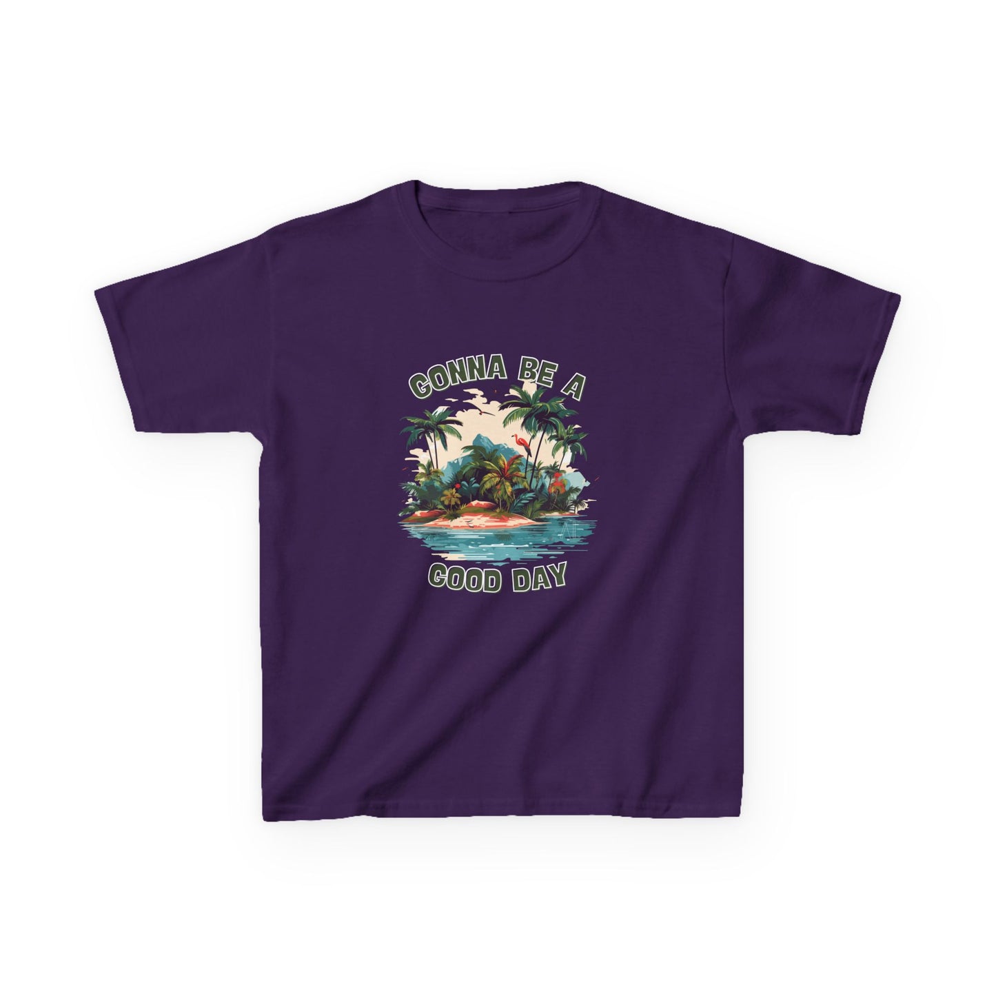 Kids Graphic Tee - "Gonna Be a Good Day" Tropical Paradise T-Shirt