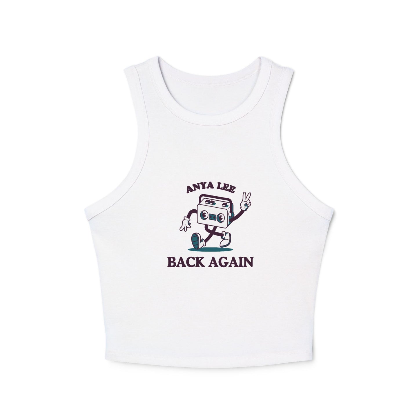 Cassette Man Women’s Micro Rib Racer Tank Top - ‘Back Again’