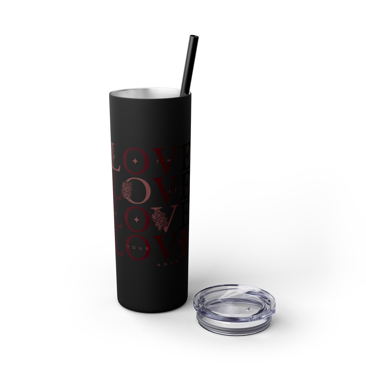 LOYL Skinny Tumbler with Straw, 20oz