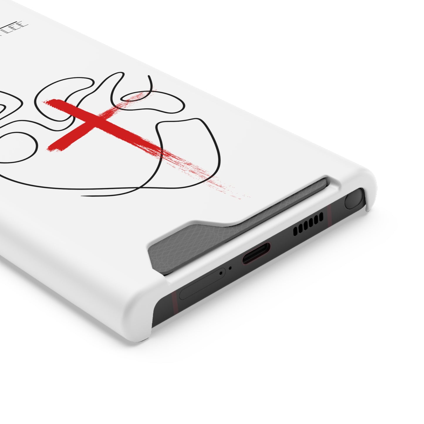 Minimalist Phone Case with Card Holder - Saved By Grace