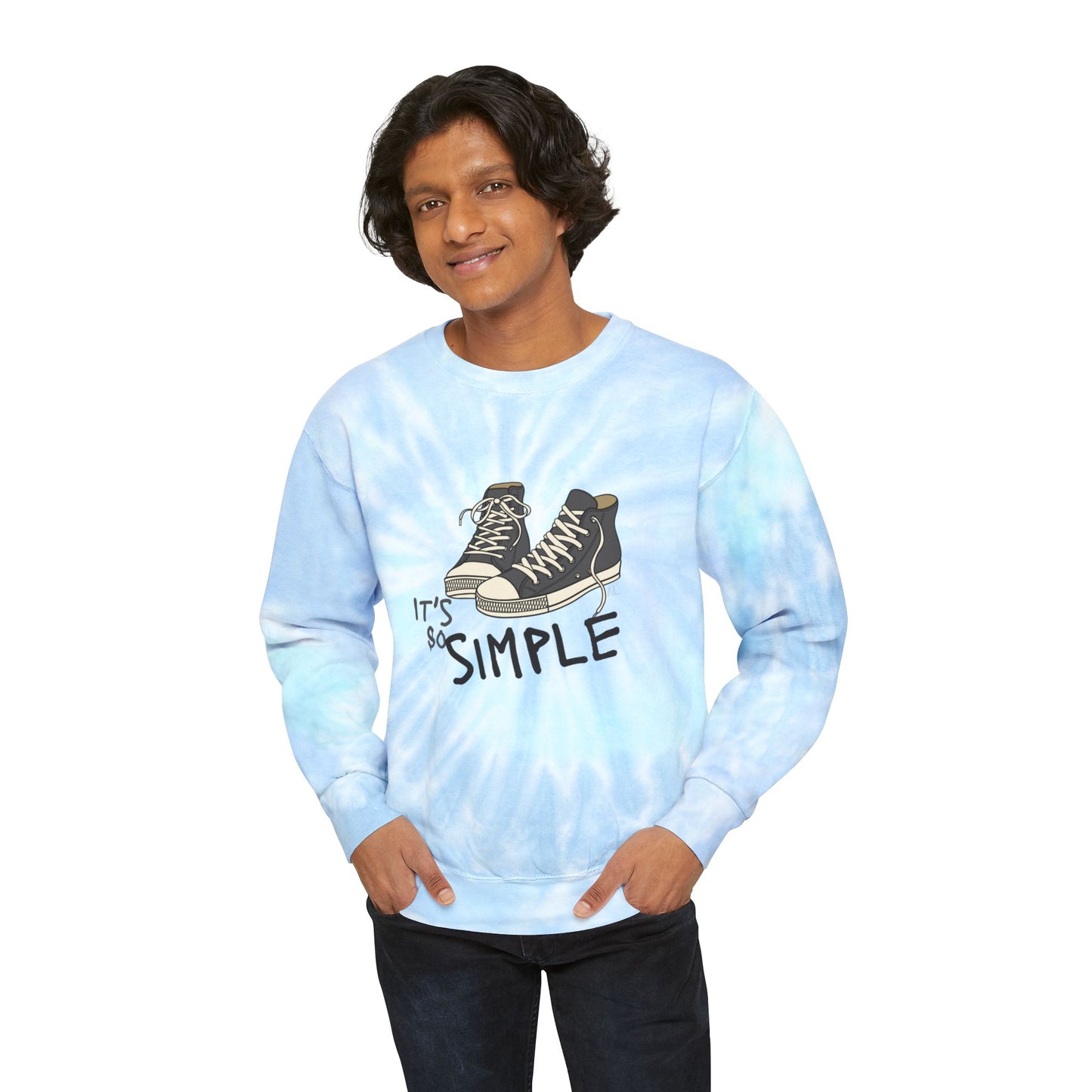 Simple Unisex Tie-Dye Sweatshirt