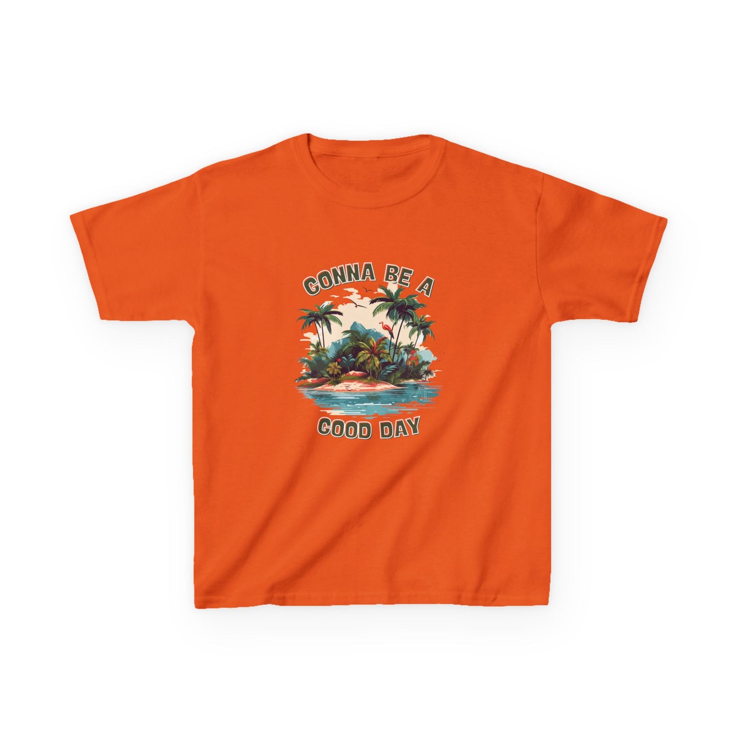 Kids Graphic Tee - "Gonna Be a Good Day" Tropical Paradise T-Shirt