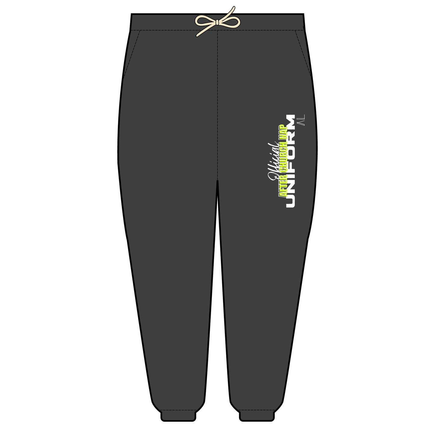 Official After Church Nap Uniform Lightweight Capri Sweatpants (yellow)