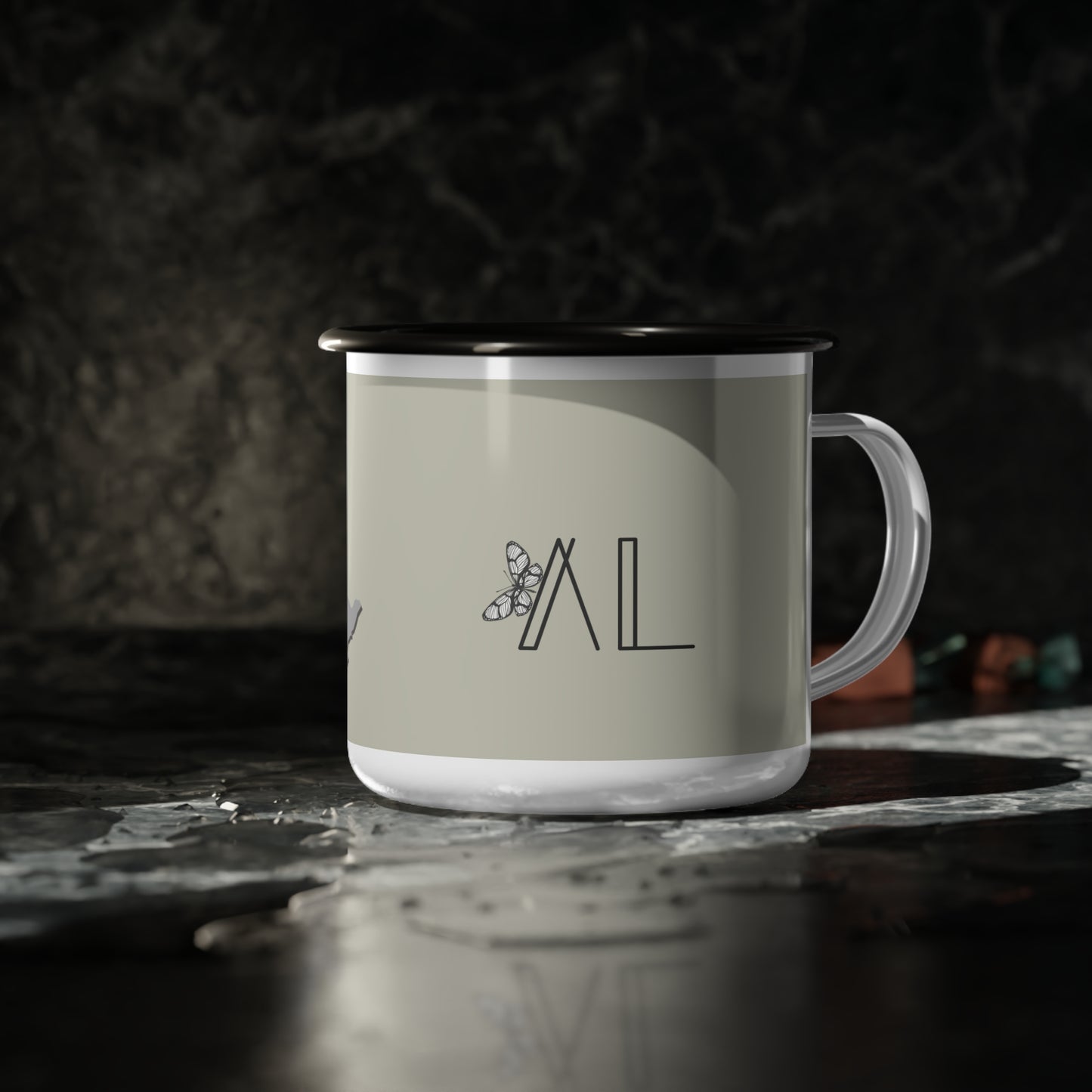 Simple Outdoor Adventure Mug - Rustic & Gray