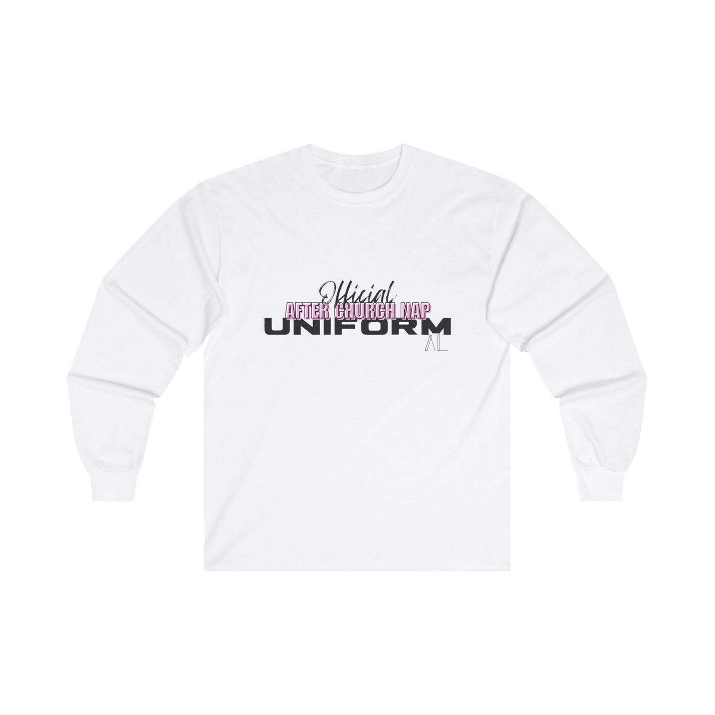 Official After Church Nap Uniform Long Sleeve Tee (pink)