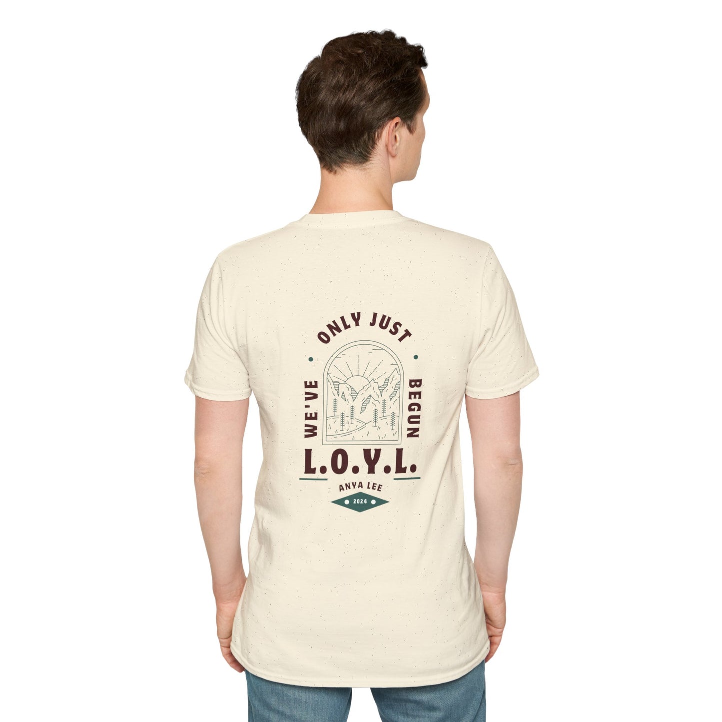 Stained Glass LOYL Maroon Unisex Softstyle T-Shirt