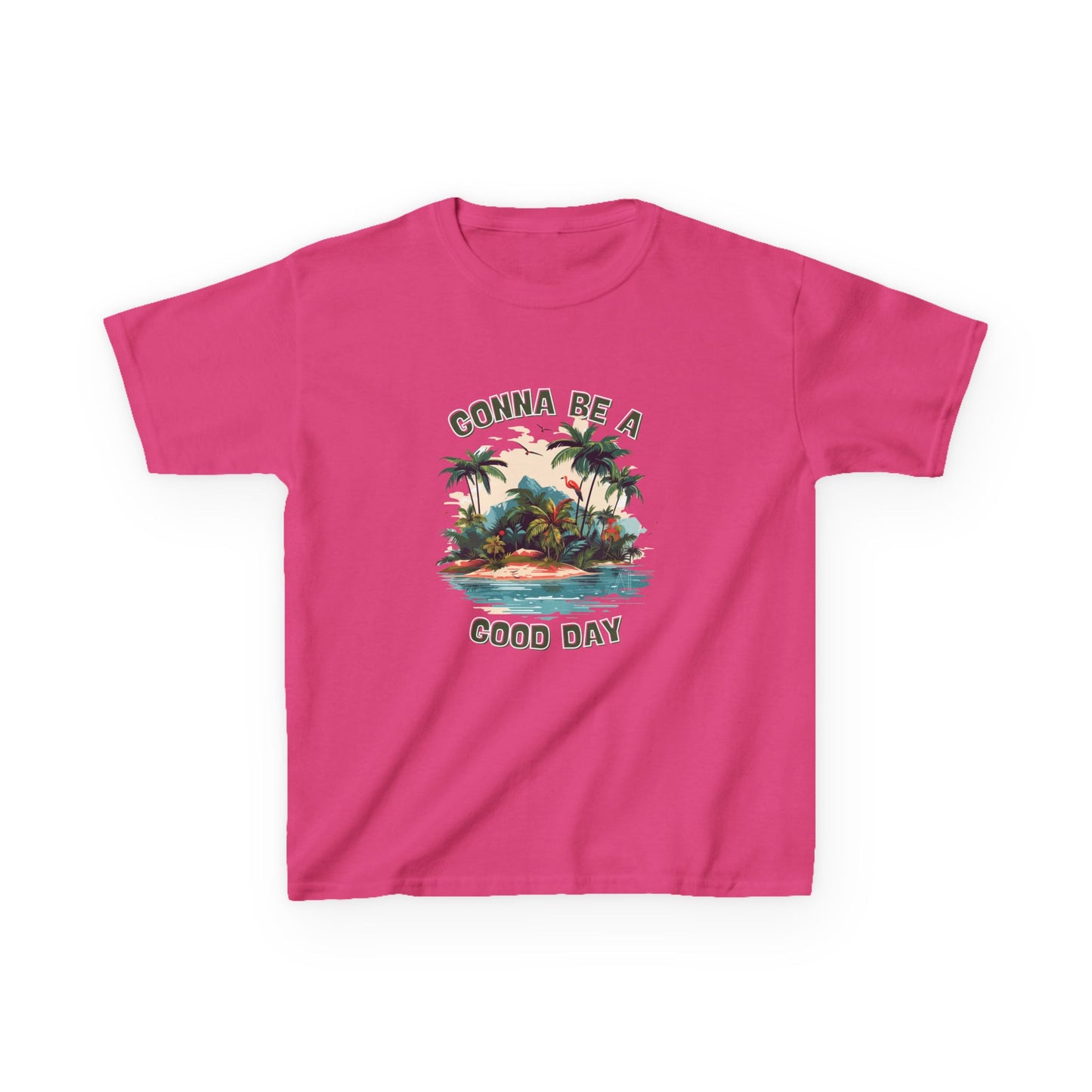 Kids Graphic Tee - "Gonna Be a Good Day" Tropical Paradise T-Shirt
