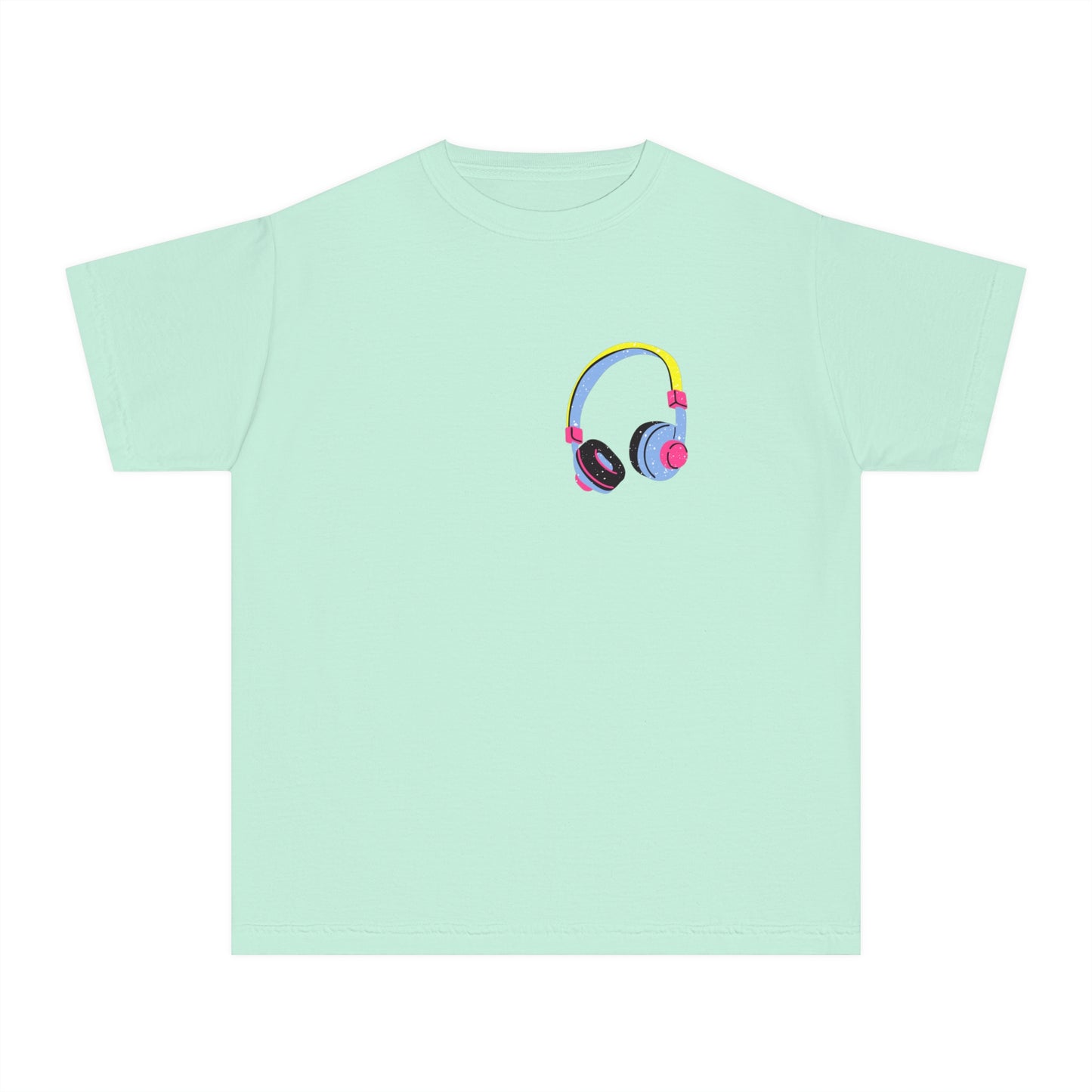 God Made It Youth Tee with Headphones & Cassette Design