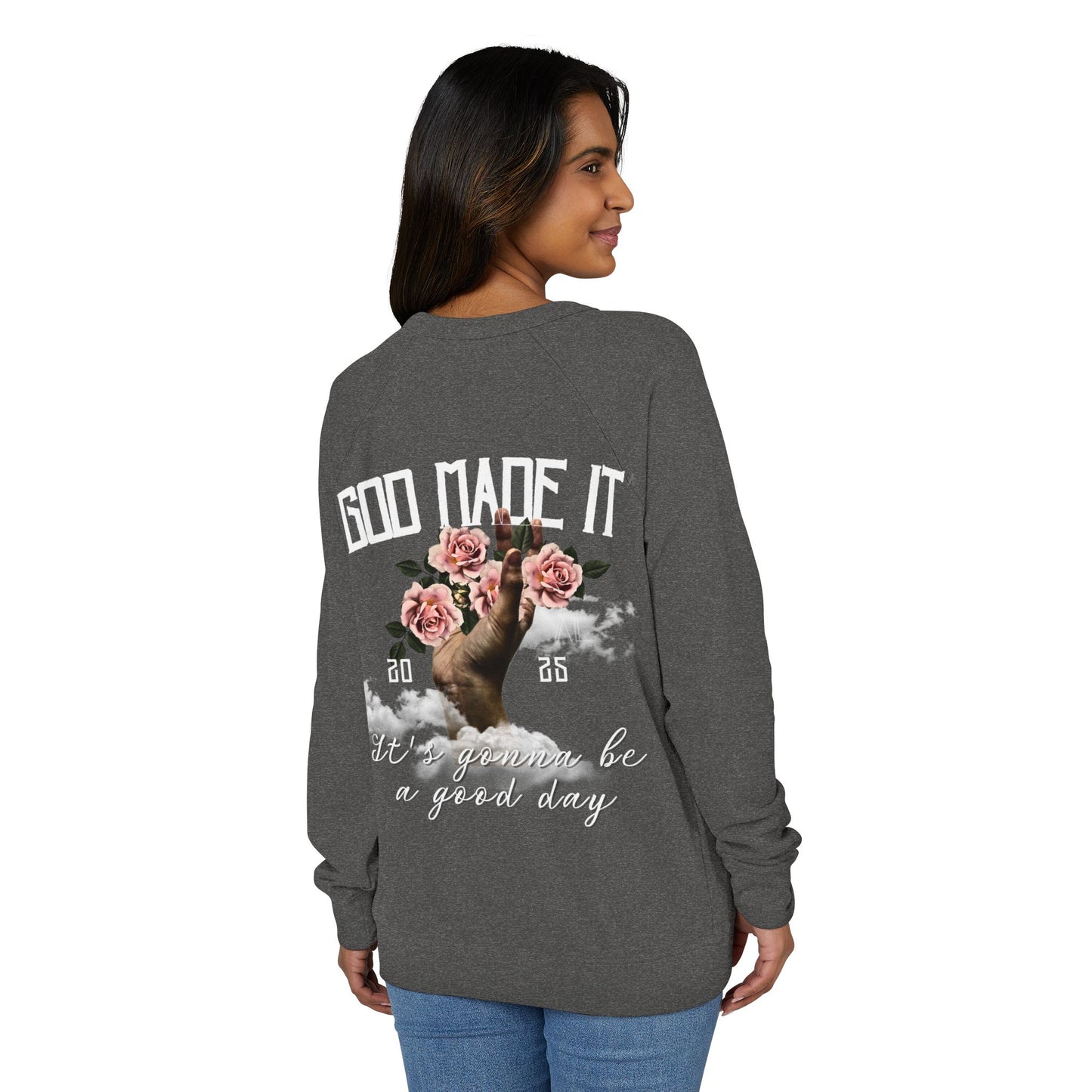 God Made It Floral Crewneck Sweatshirt, Cozy Unisex Pullover