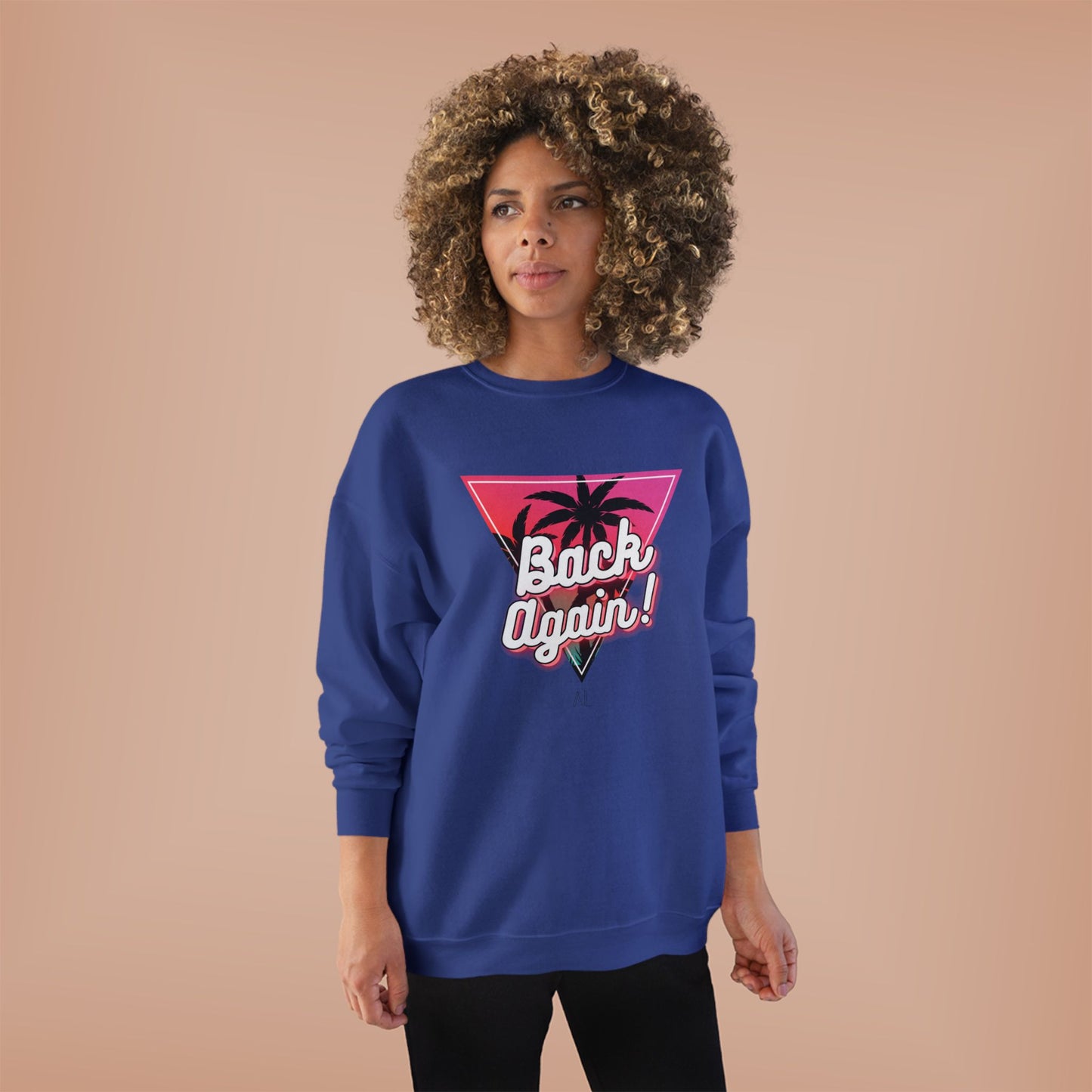 Retro Palm Tree Crewneck Sweatshirt - "Back Again!"