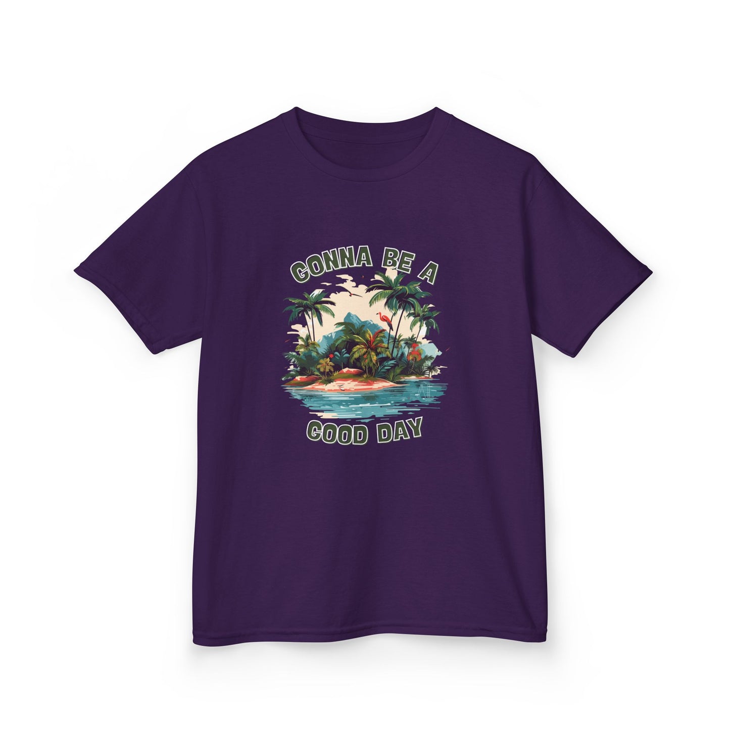 Kids Graphic Tee - "Gonna Be a Good Day" Tropical Paradise T-Shirt