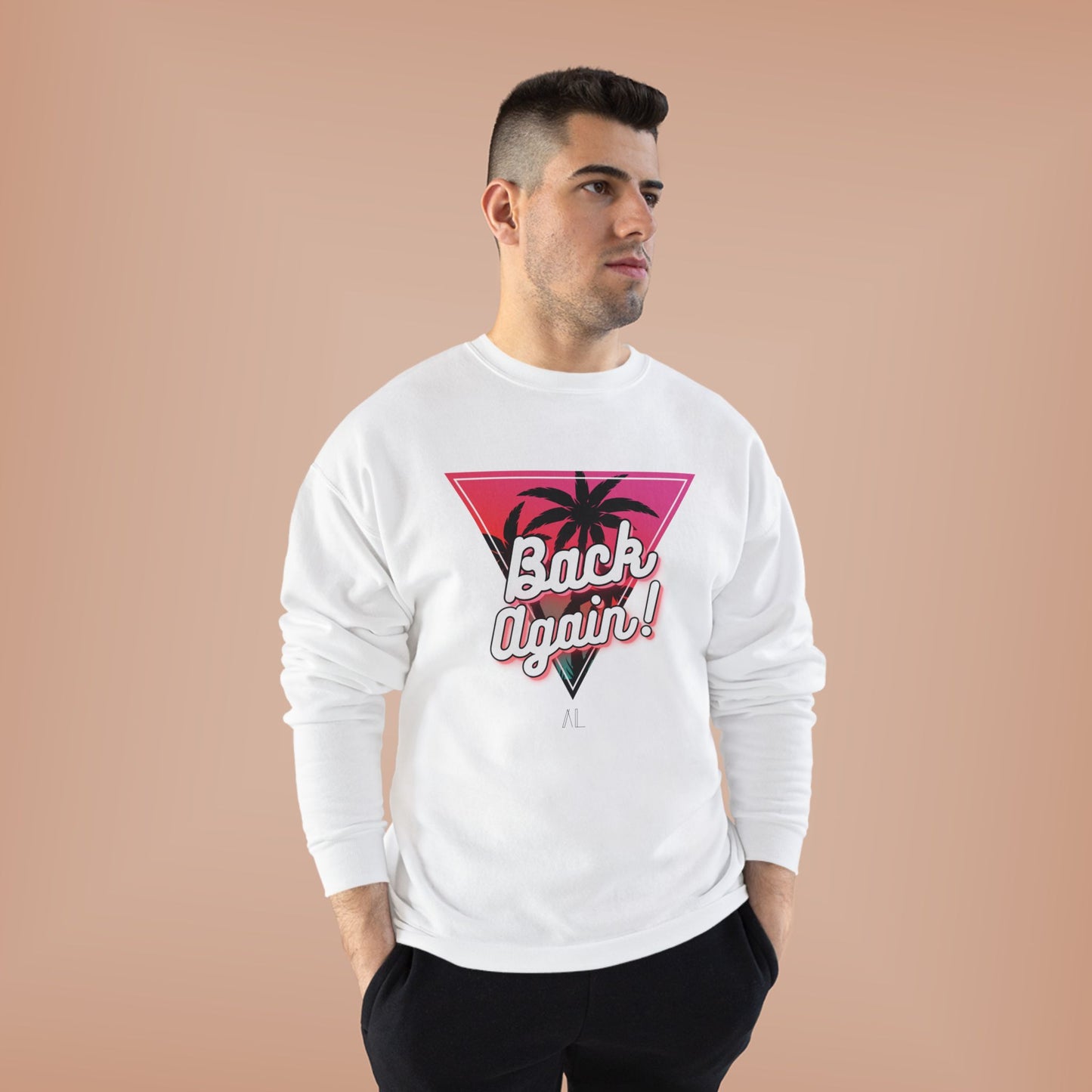 Retro Palm Tree Crewneck Sweatshirt - "Back Again!"