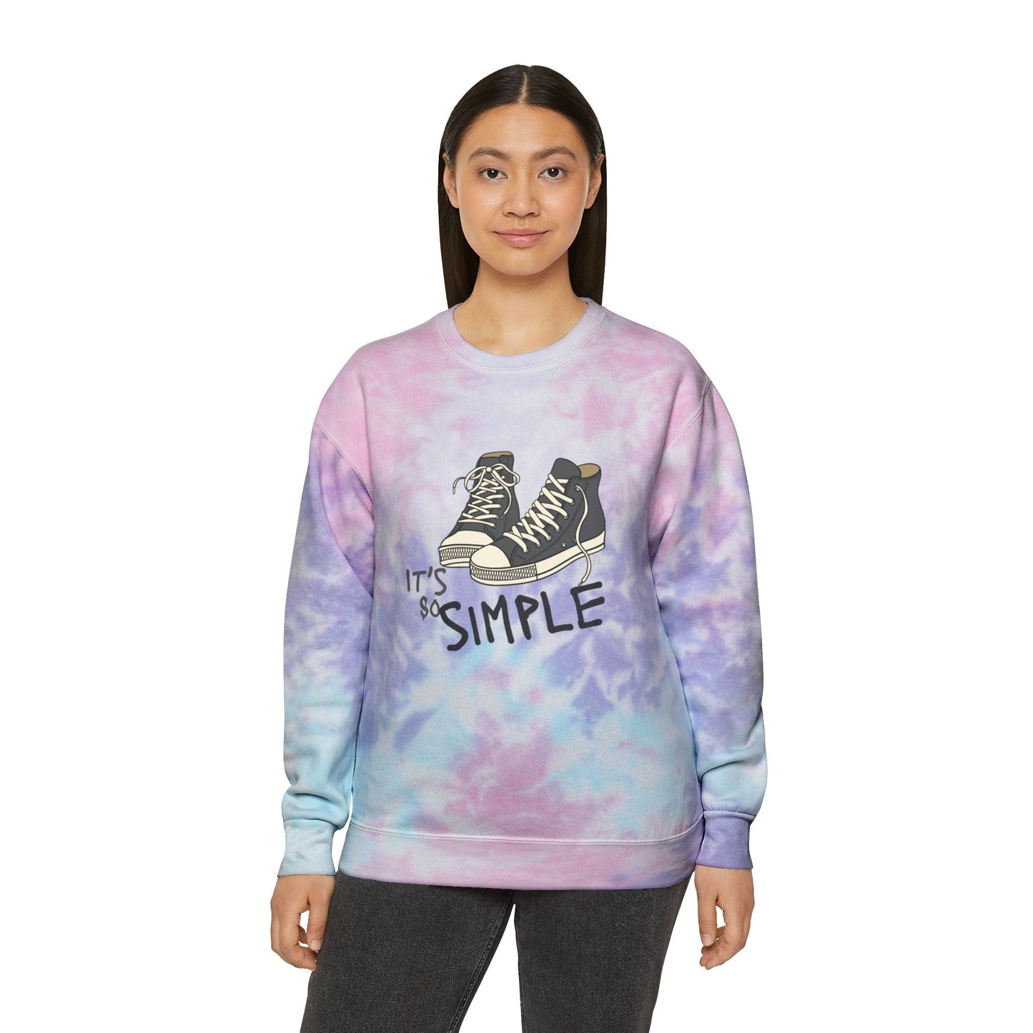 Simple Unisex Tie-Dye Sweatshirt