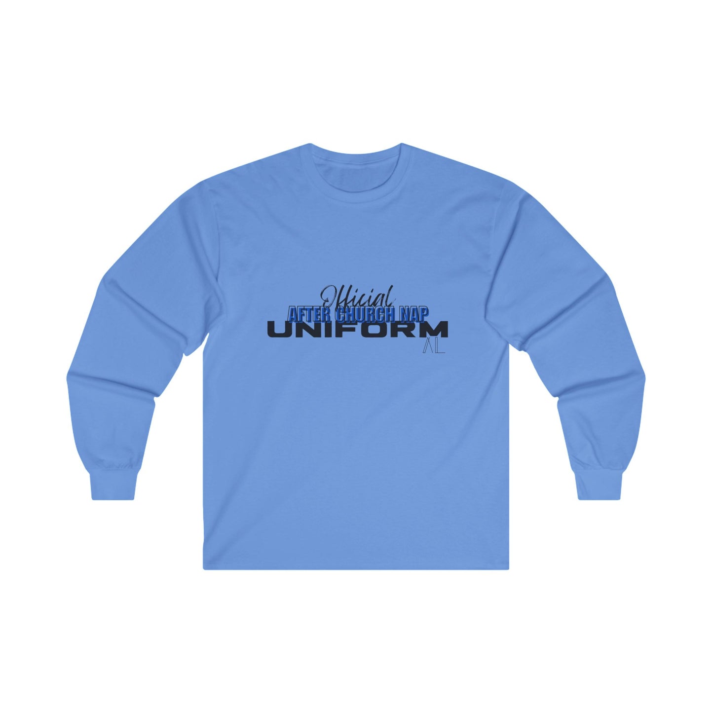 Official After Church Nap Uniform Long Sleeve Tee (blue/blue)