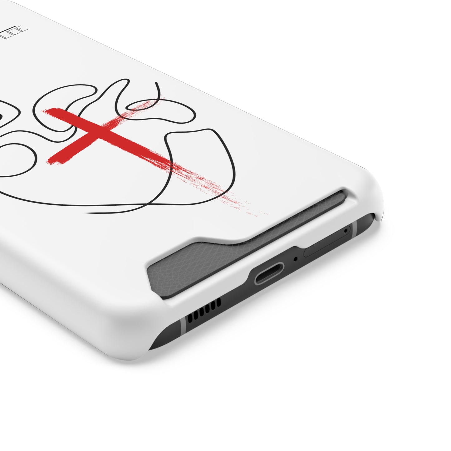 Minimalist Phone Case with Card Holder - Saved By Grace