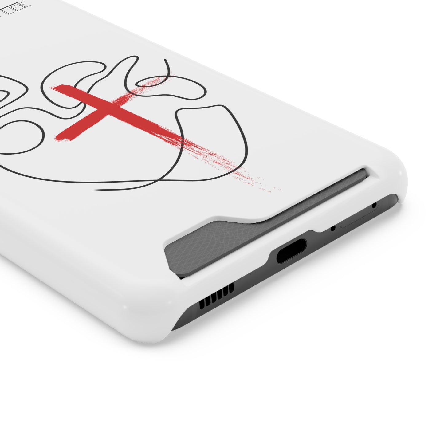 Minimalist Phone Case with Card Holder - Saved By Grace