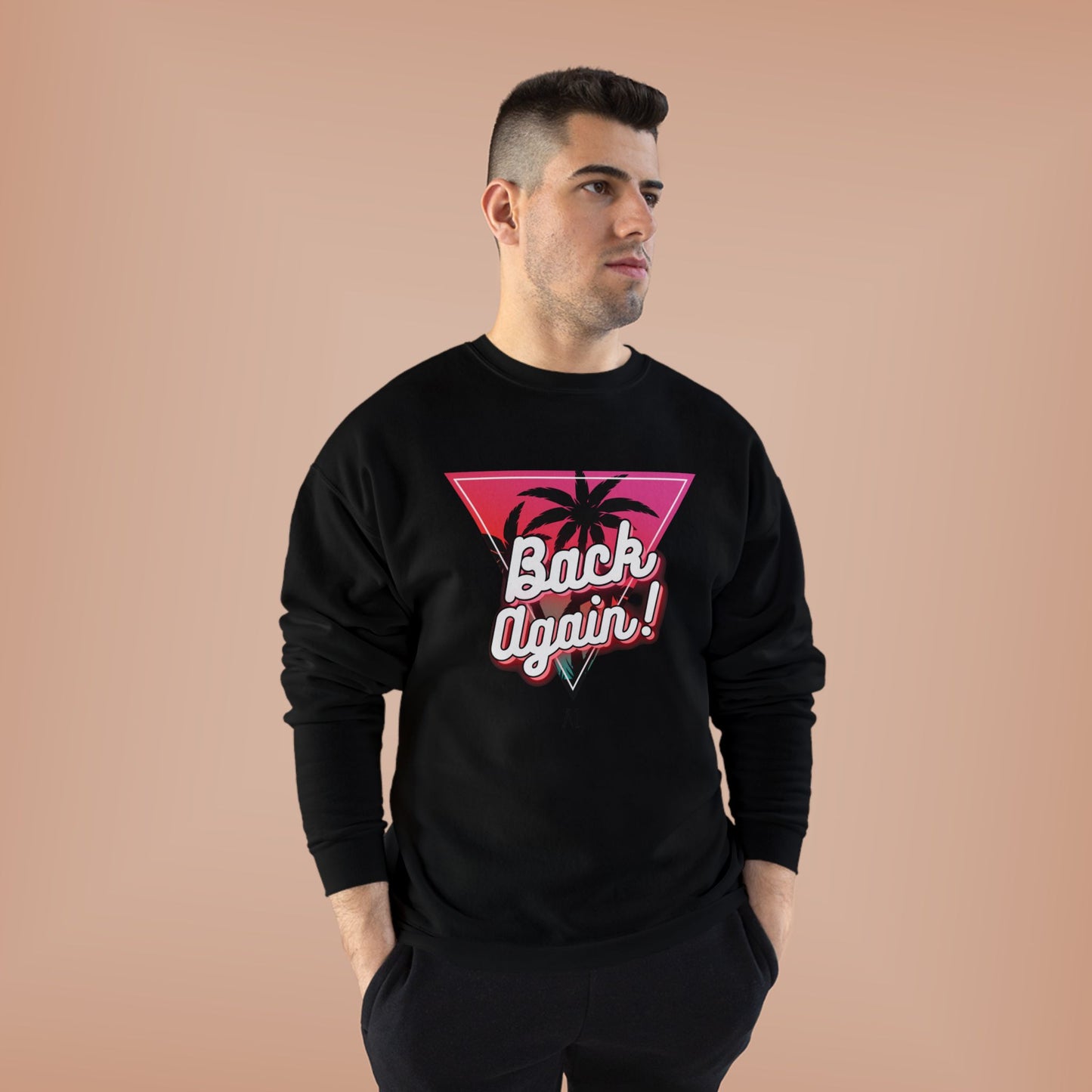 Retro Palm Tree Crewneck Sweatshirt - "Back Again!"