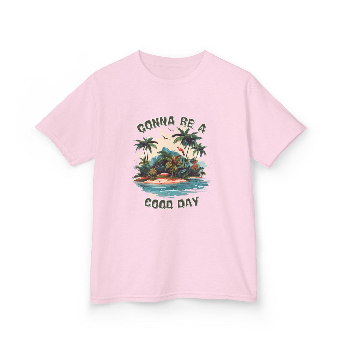 Kids Graphic Tee - "Gonna Be a Good Day" Tropical Paradise T-Shirt