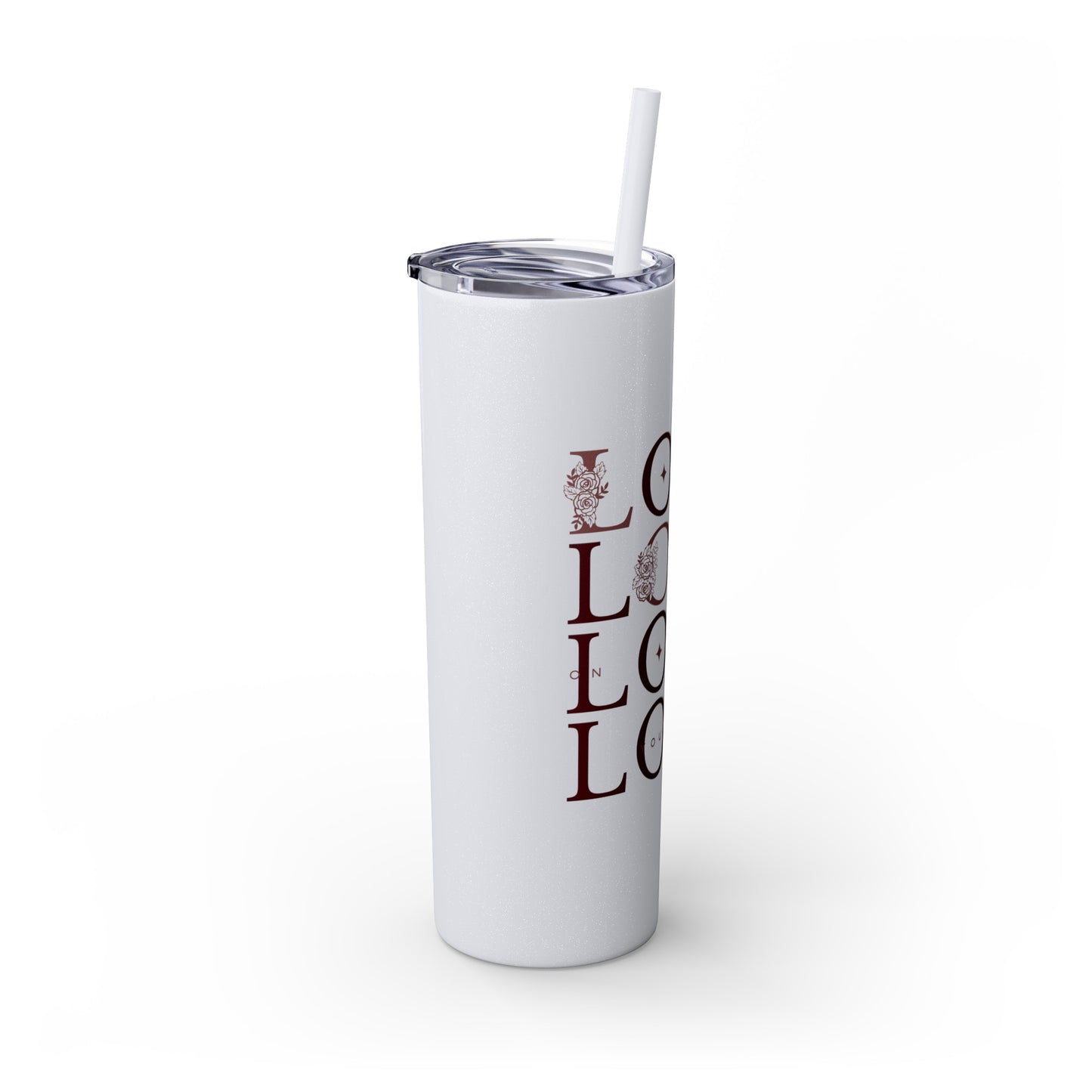 LOYL Skinny Tumbler with Straw, 20oz