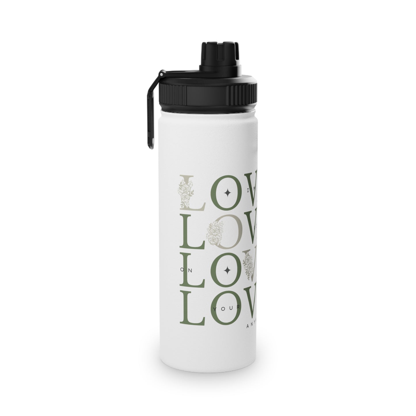 LOYL Stainless Steel Water Bottle, Love (green)