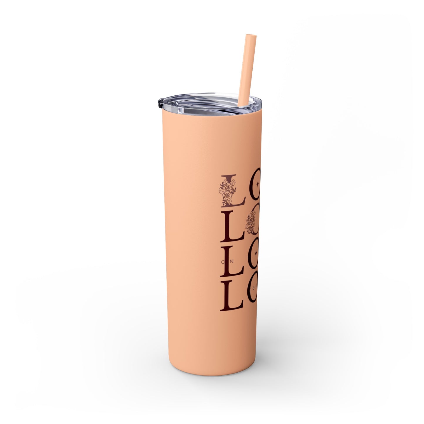 LOYL Skinny Tumbler with Straw, 20oz