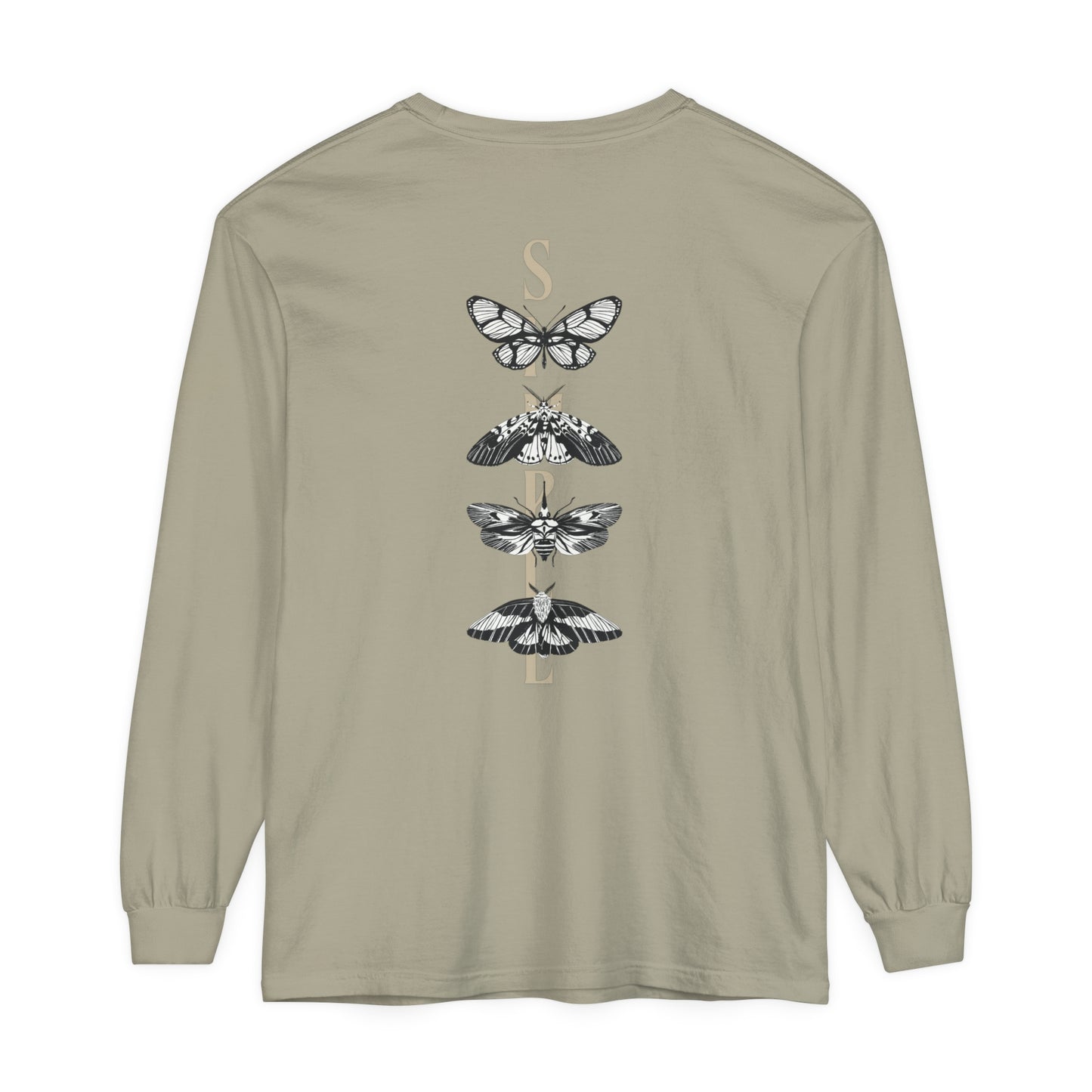 Simple Long Sleeve Butterflies T-Shirt