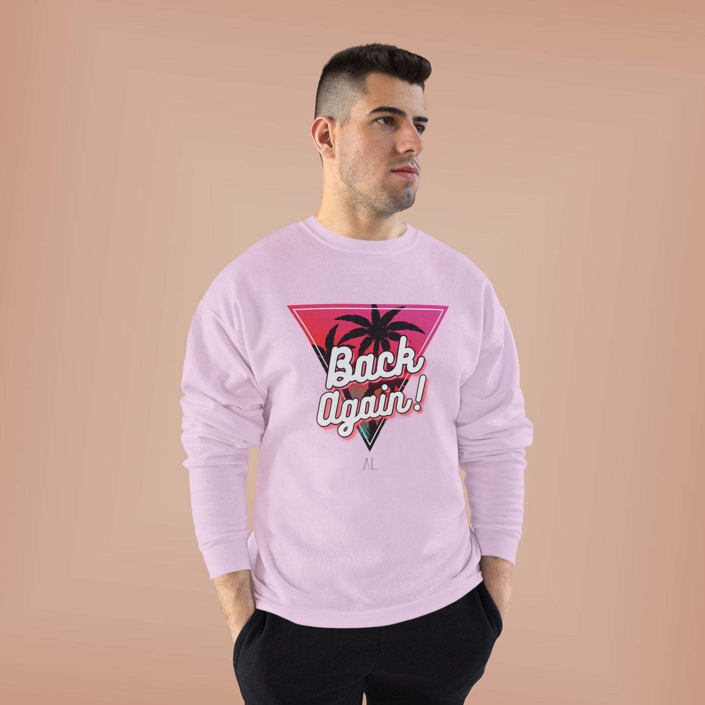 Retro Palm Tree Crewneck Sweatshirt - "Back Again!"