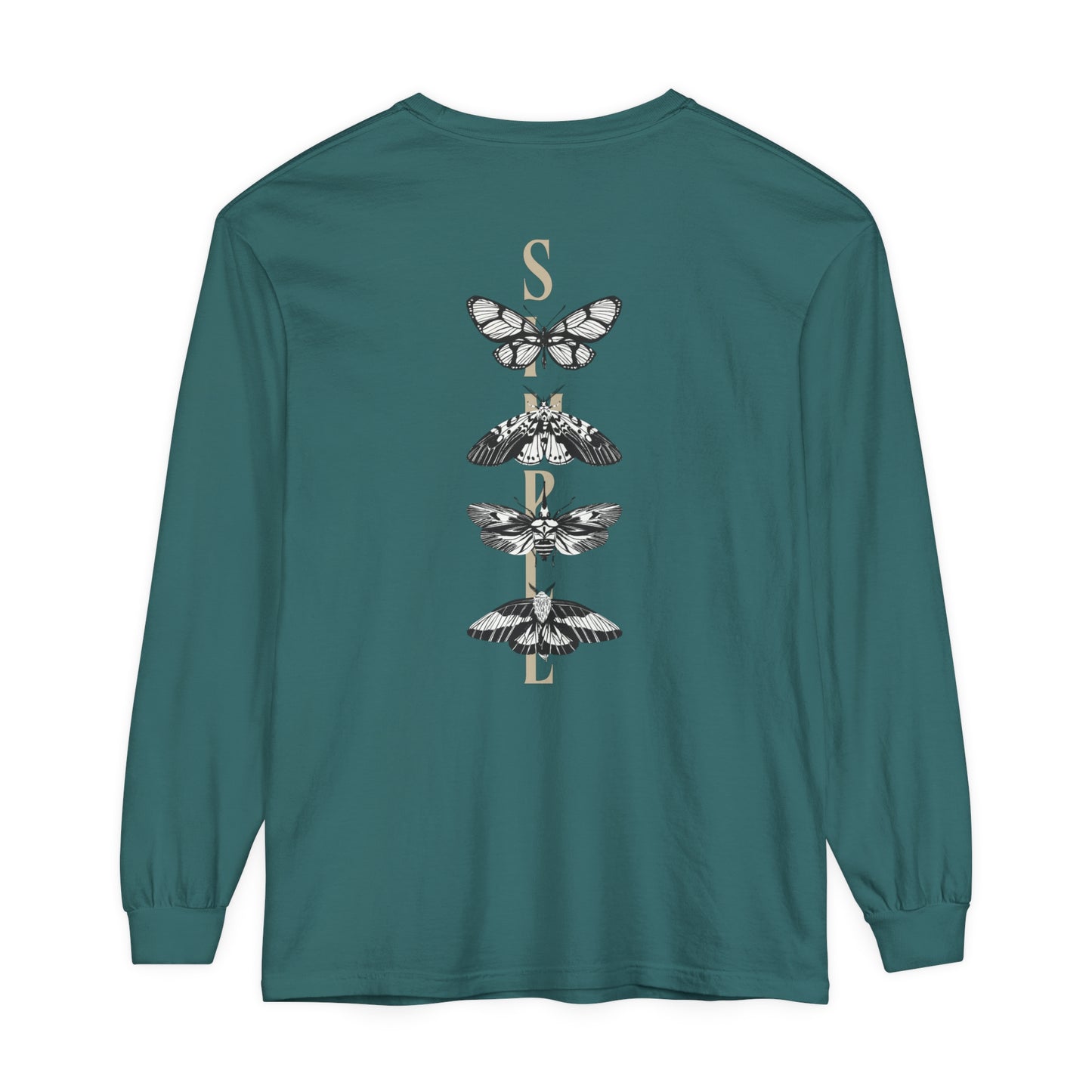 Simple Long Sleeve Butterflies T-Shirt