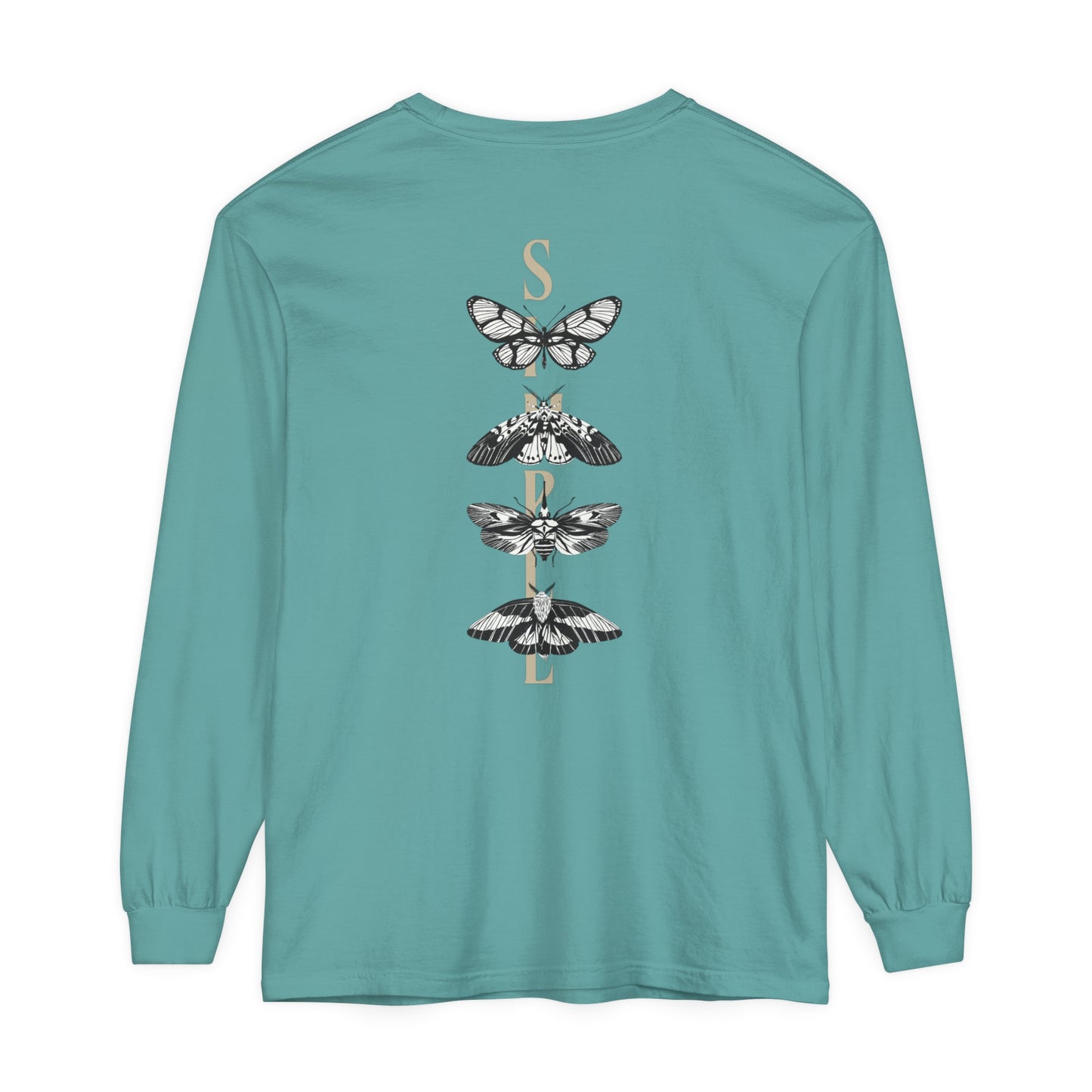 Simple Long Sleeve Butterflies T-Shirt