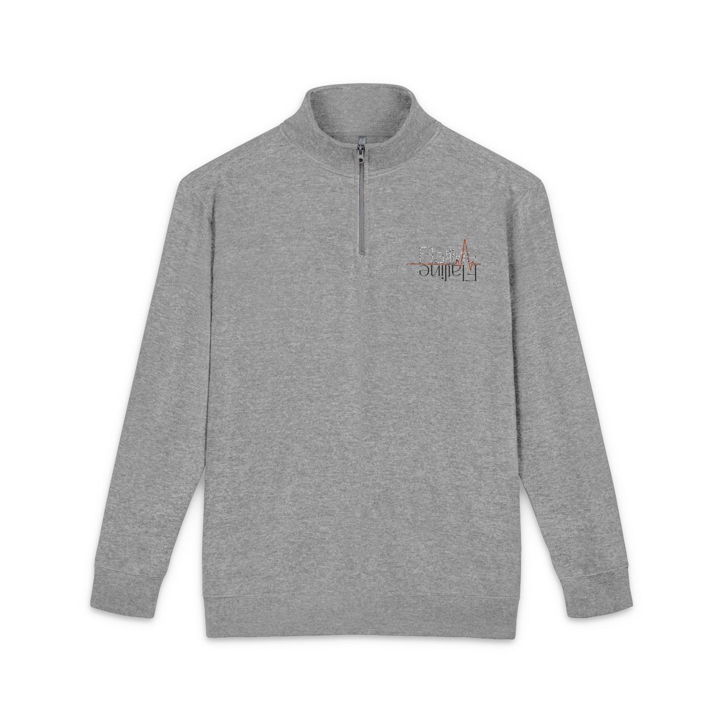 Flatline, Carbon Gray Unisex Embroidered Fleece Pullover