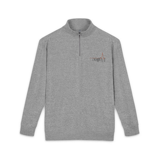 Flatline, Carbon Gray Unisex Embroidered Fleece Pullover