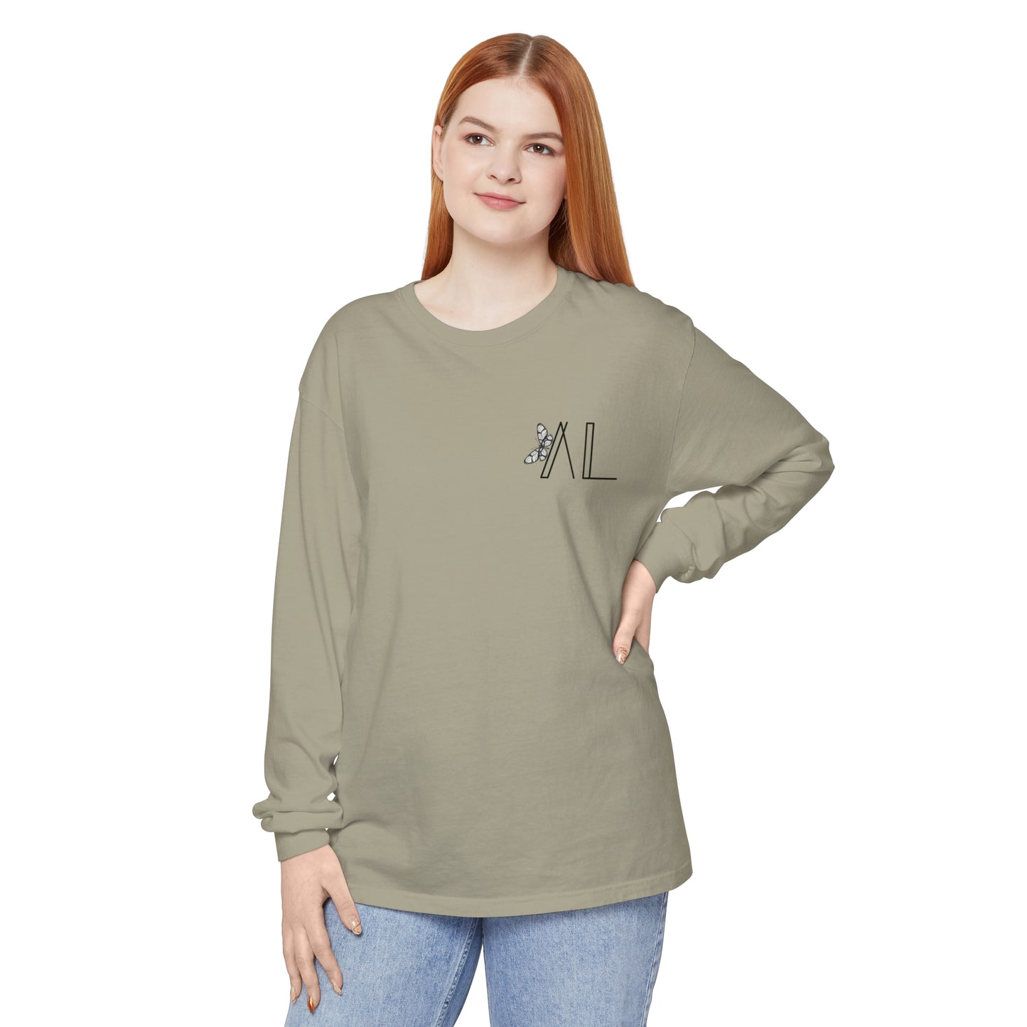 Simple Long Sleeve Butterflies T-Shirt