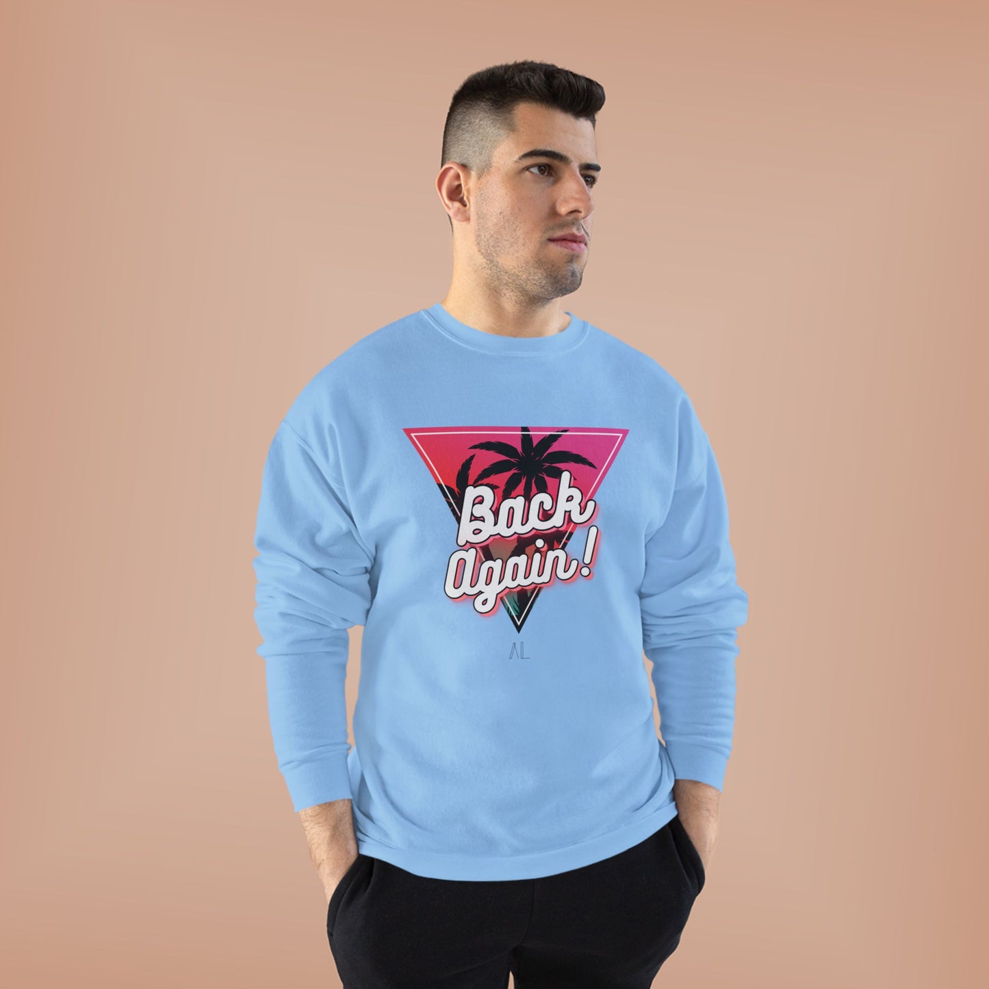 Retro Palm Tree Crewneck Sweatshirt - "Back Again!"