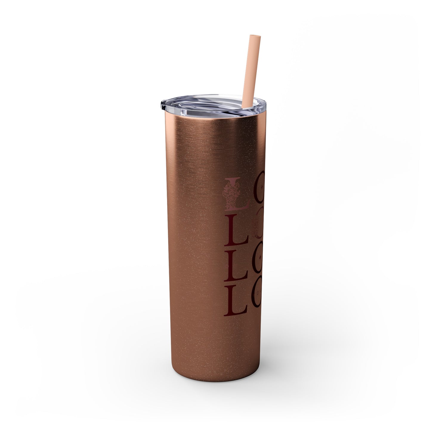 LOYL Skinny Tumbler with Straw, 20oz