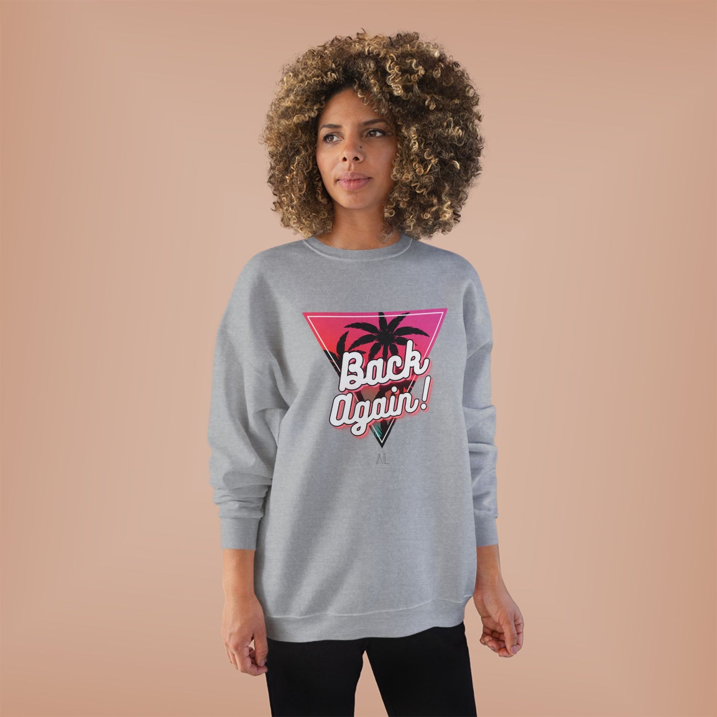 Retro Palm Tree Crewneck Sweatshirt - "Back Again!"