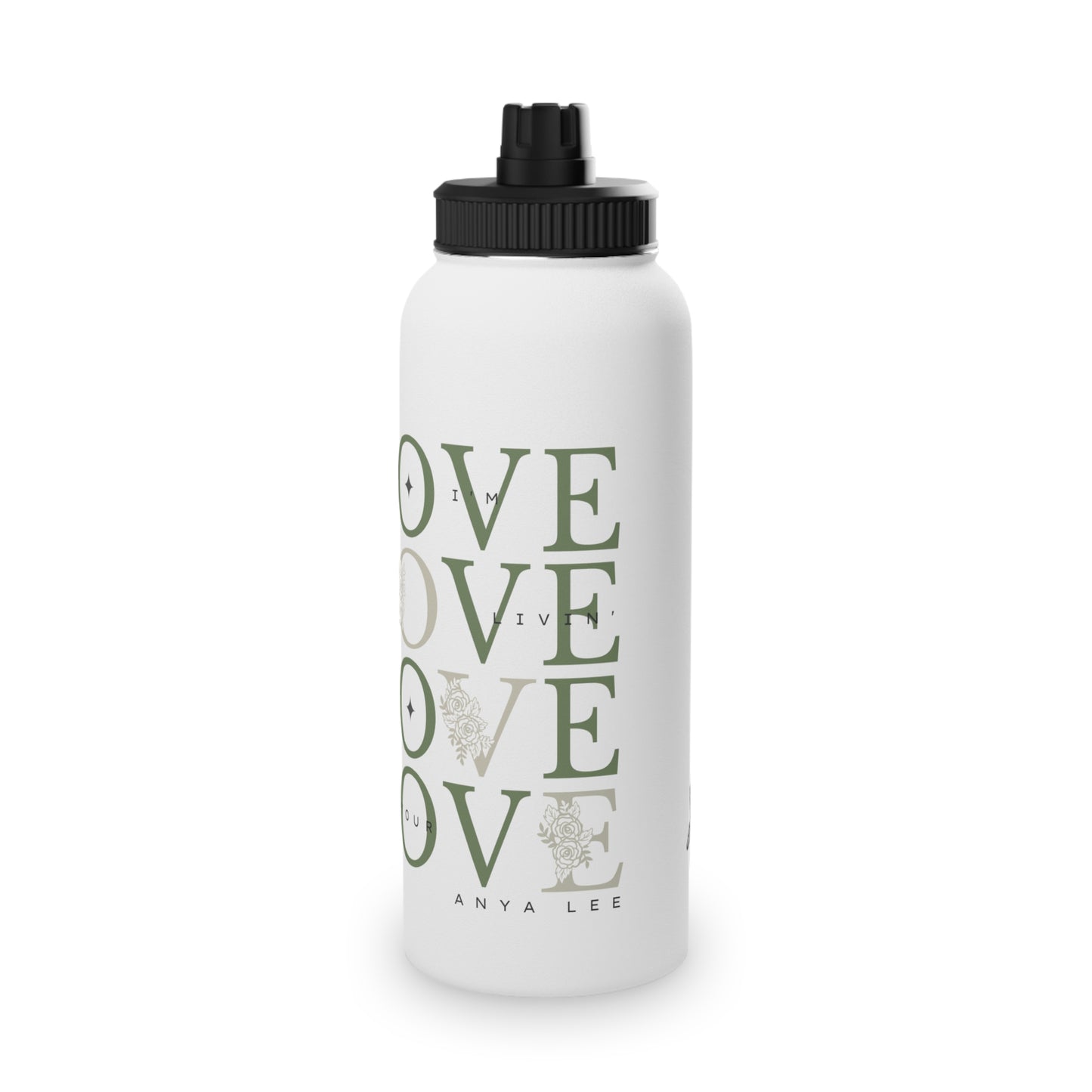 LOYL Stainless Steel Water Bottle, Love (green)