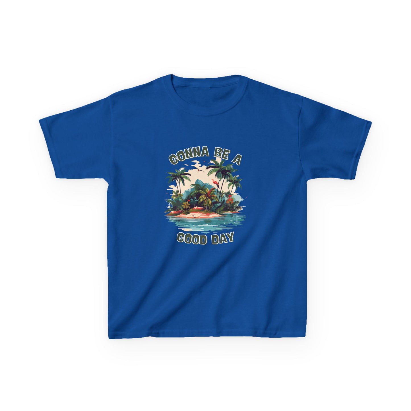 Kids Graphic Tee - "Gonna Be a Good Day" Tropical Paradise T-Shirt