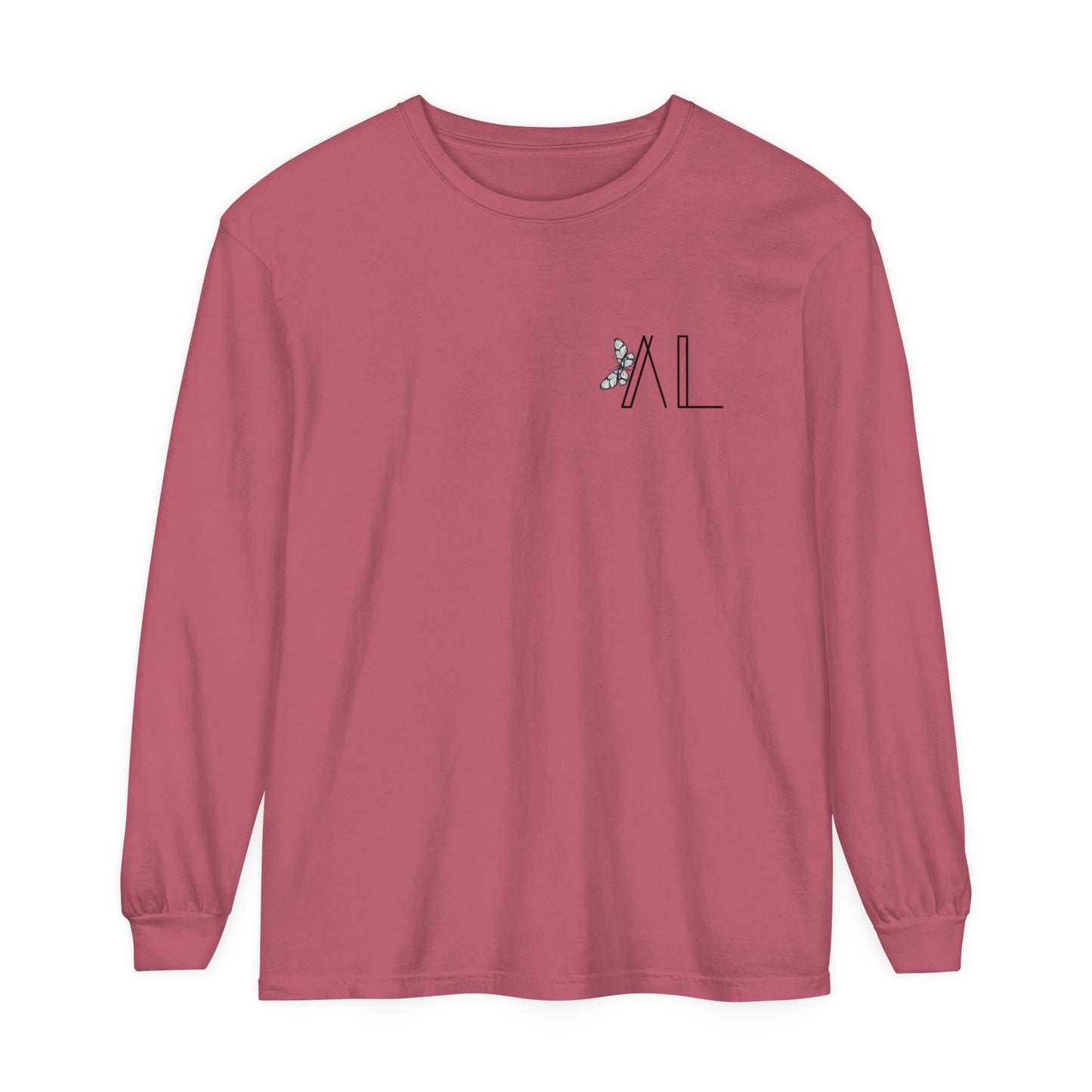 Simple Long Sleeve Butterflies T-Shirt