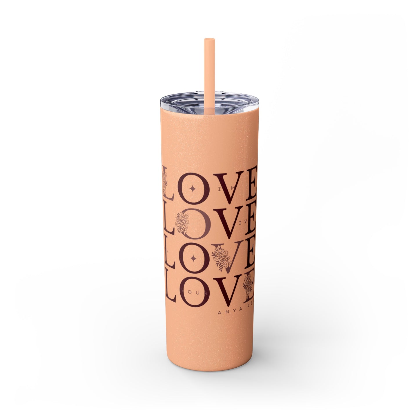 LOYL Skinny Tumbler with Straw, 20oz