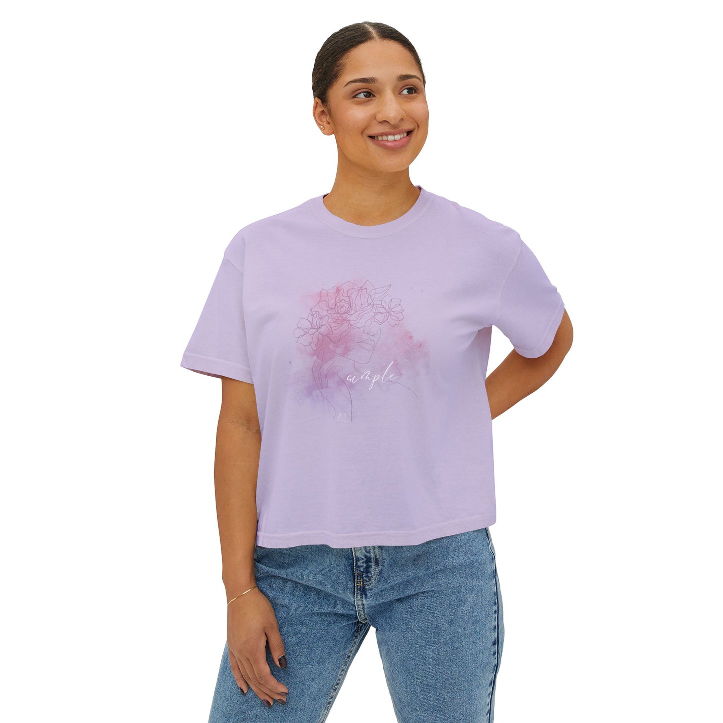 Women's Simple Boxy Tee (pastels)