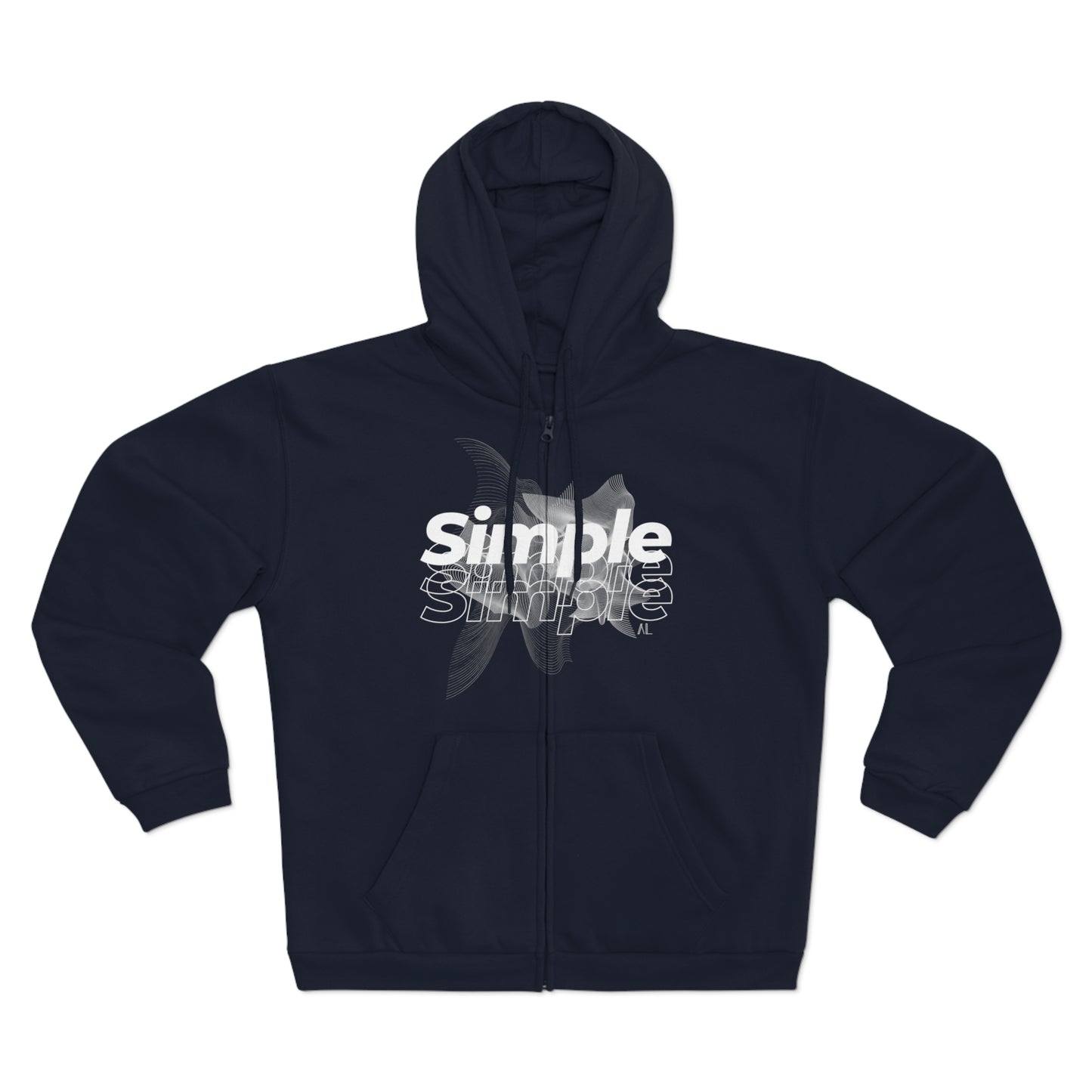 Unisex Zip Simple Hoodie