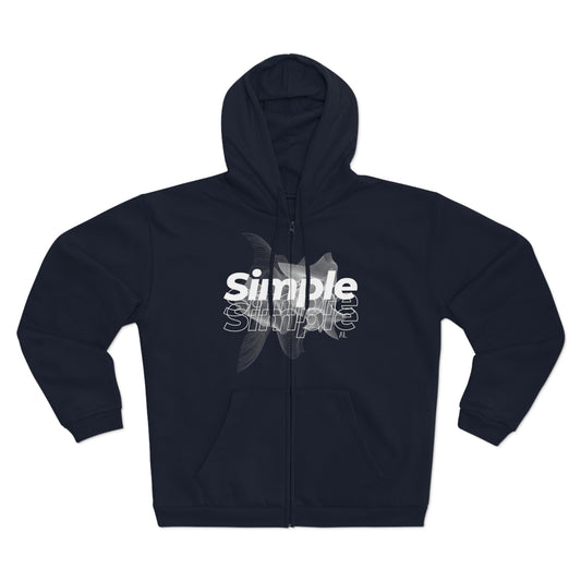 Unisex Zip Simple Hoodie