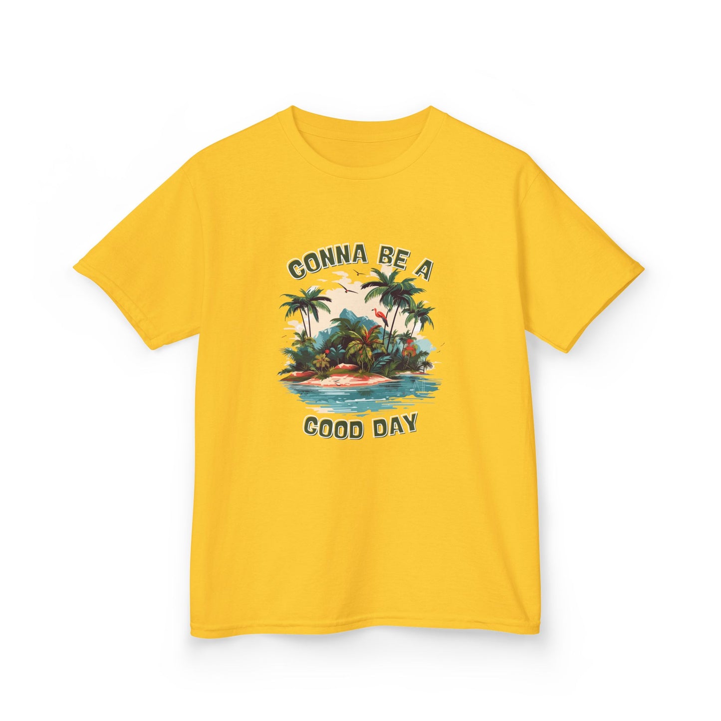 Kids Graphic Tee - "Gonna Be a Good Day" Tropical Paradise T-Shirt