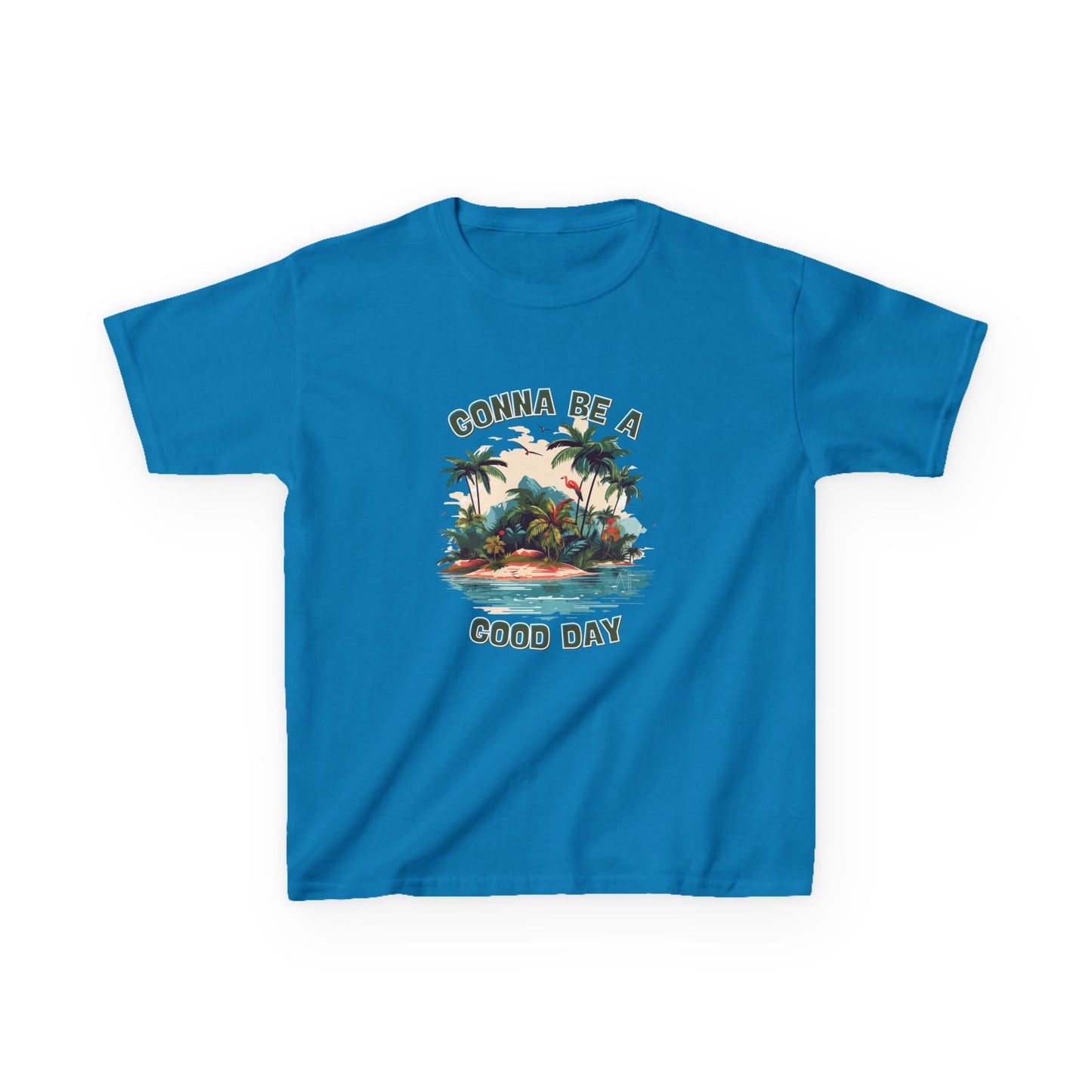 Kids Graphic Tee - "Gonna Be a Good Day" Tropical Paradise T-Shirt