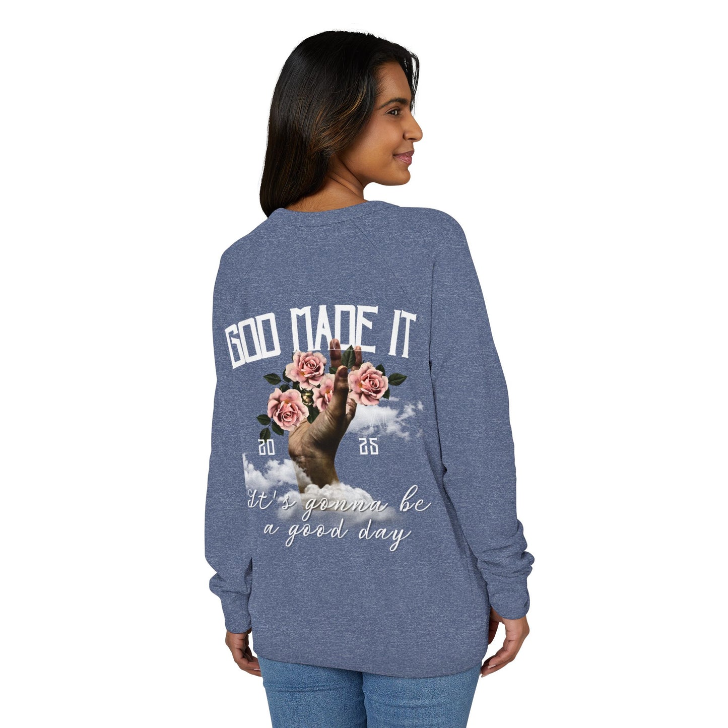 God Made It Floral Crewneck Sweatshirt, Cozy Unisex Pullover