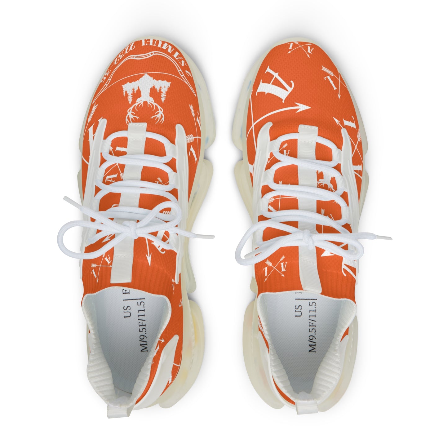 Men's Orange/White Mesh Sneakers 2 Samuel 22:32-35