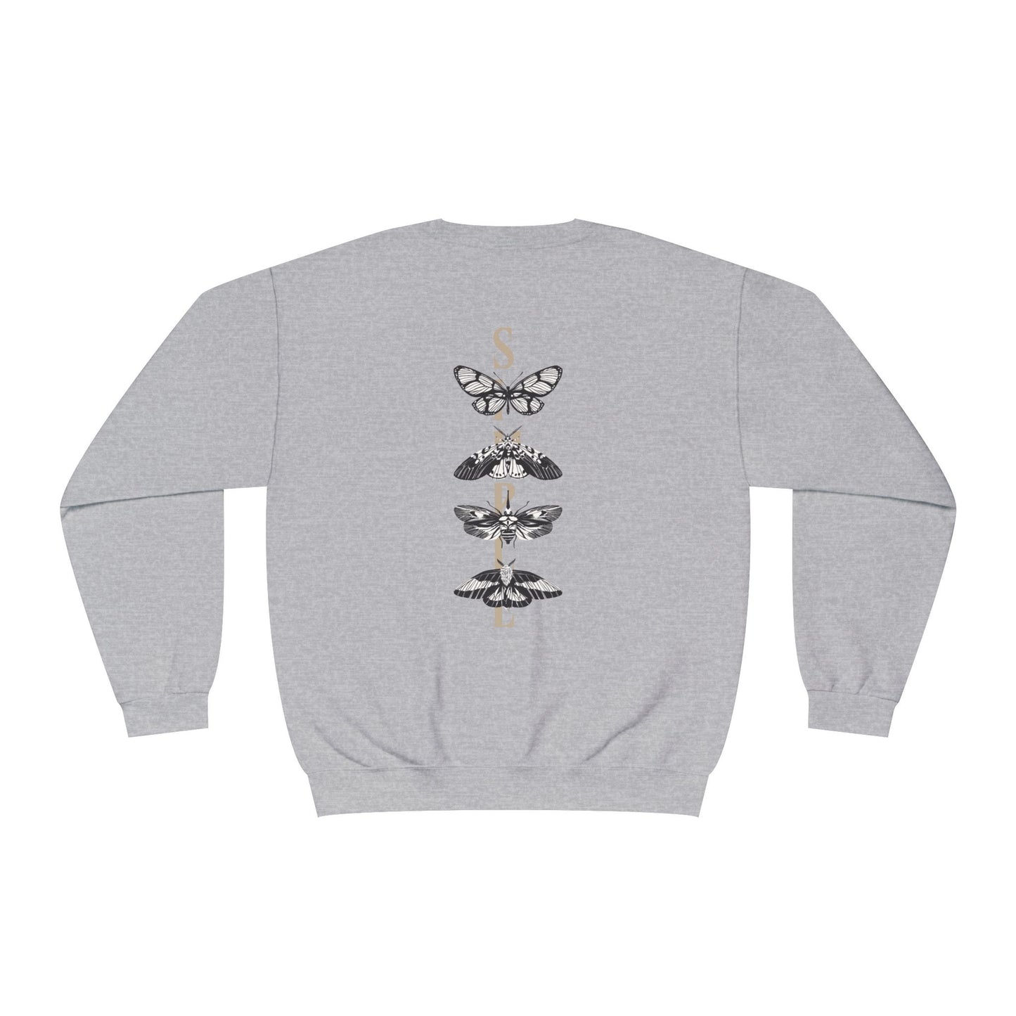 Simple Earth Tones Butterfly Unisex Crewneck Sweatshirt