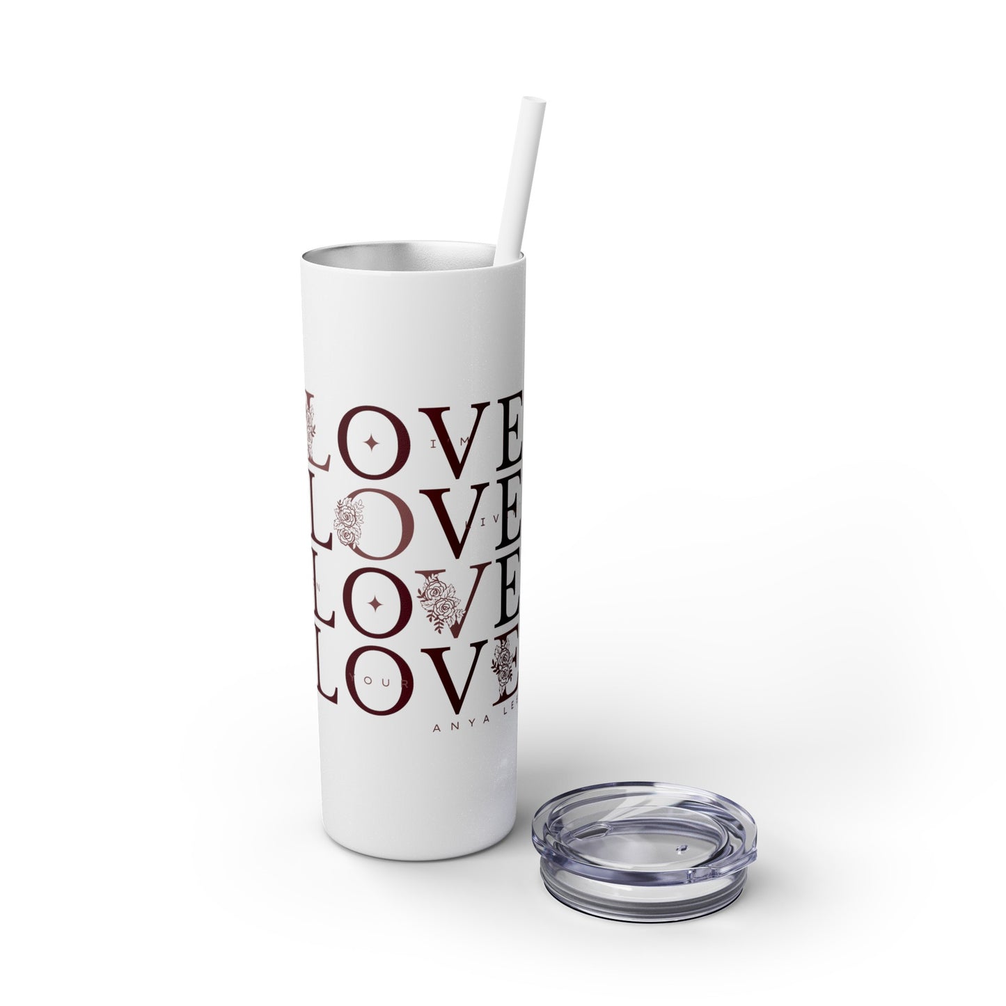 LOYL Skinny Tumbler with Straw, 20oz