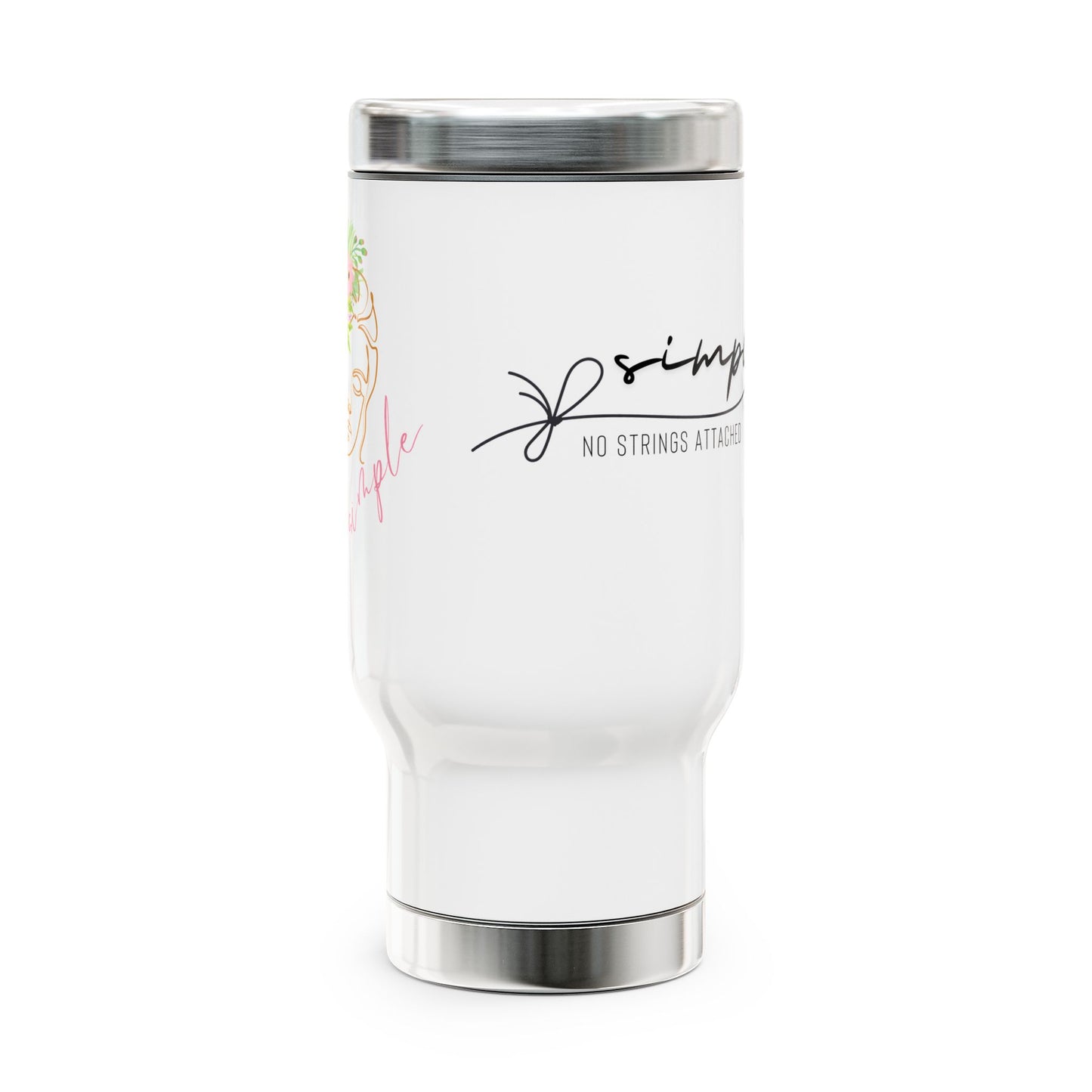 Simple, Stylish Stainless Steel Travel Mug, No Strings Attached