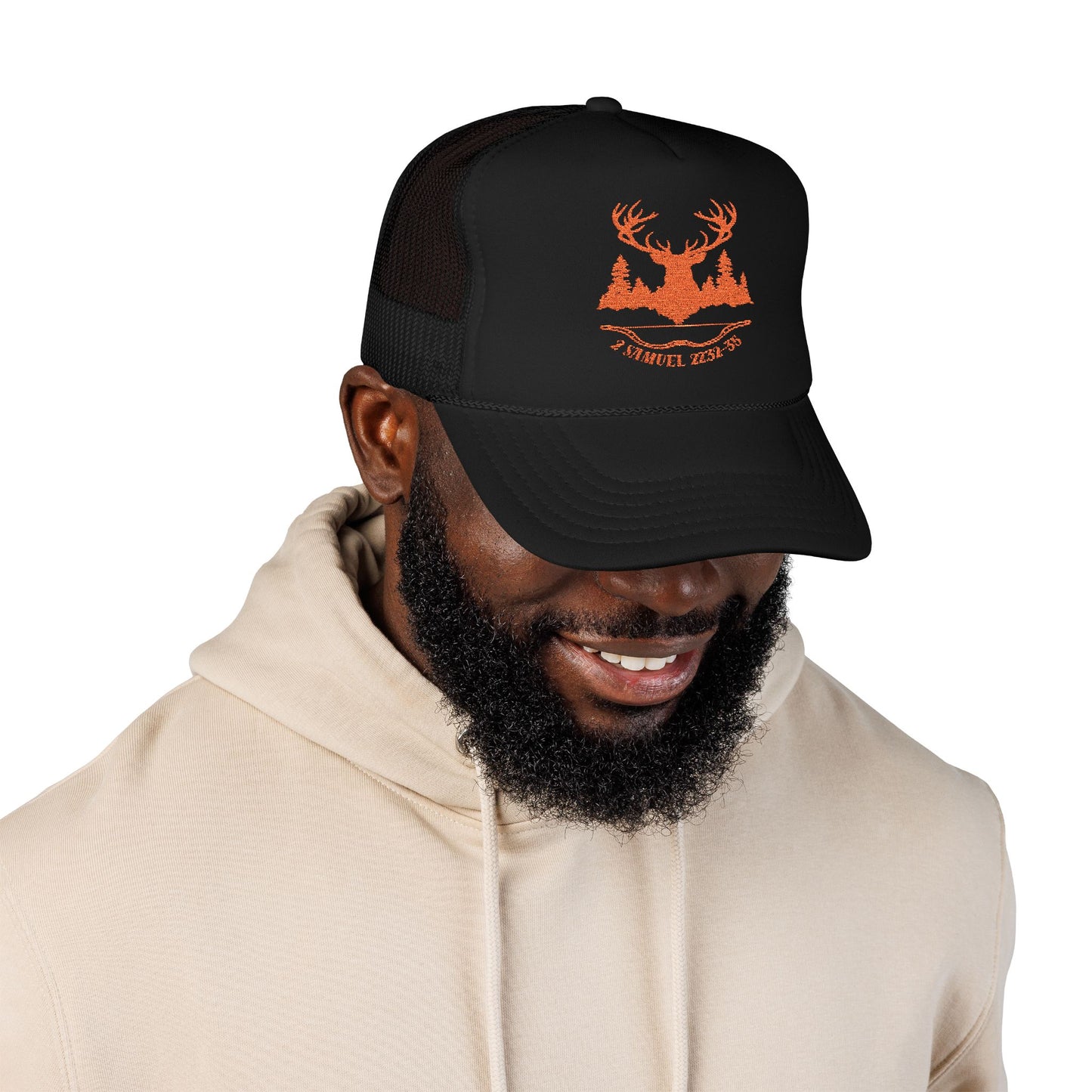 2 Samuel 22:32-35 Foam Trucker Hat (Dark)